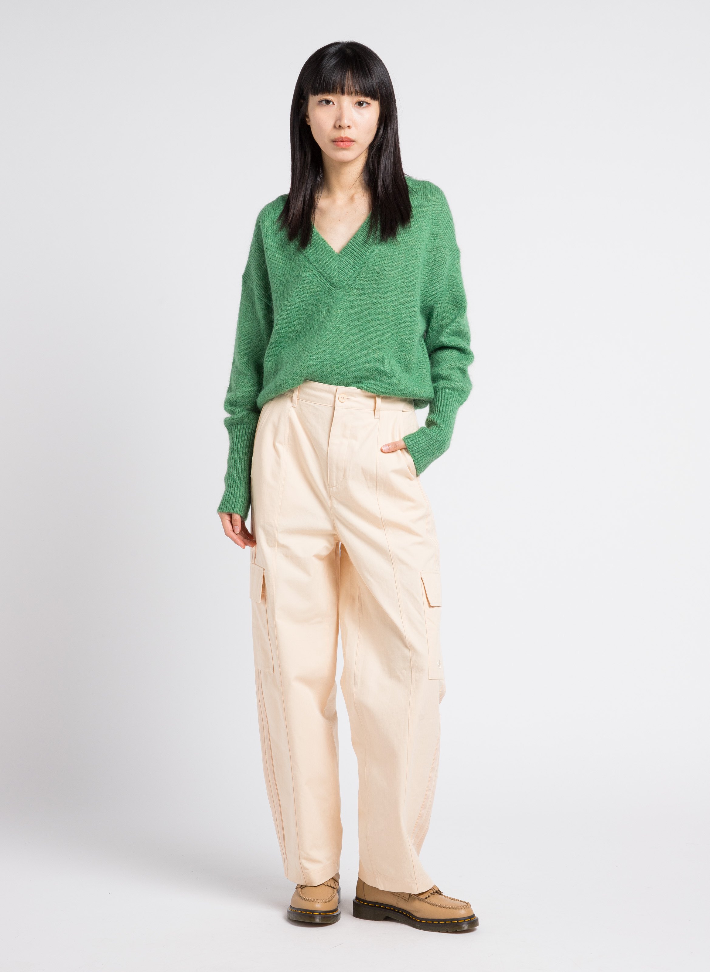 Wide-leg cotton pants ADIDAS Multicolored