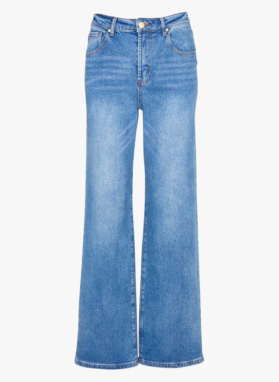 High-Rise cotton-Blend bootcut jeans Stone La petite etoile