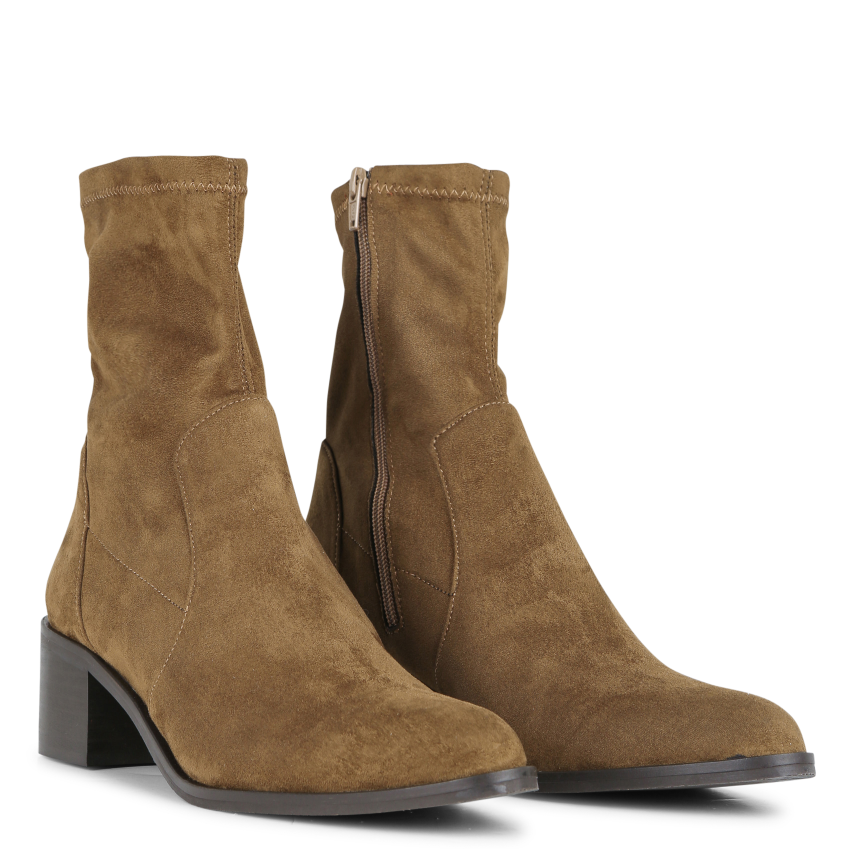 Bottines effet cuir velours JB MARTIN Marron