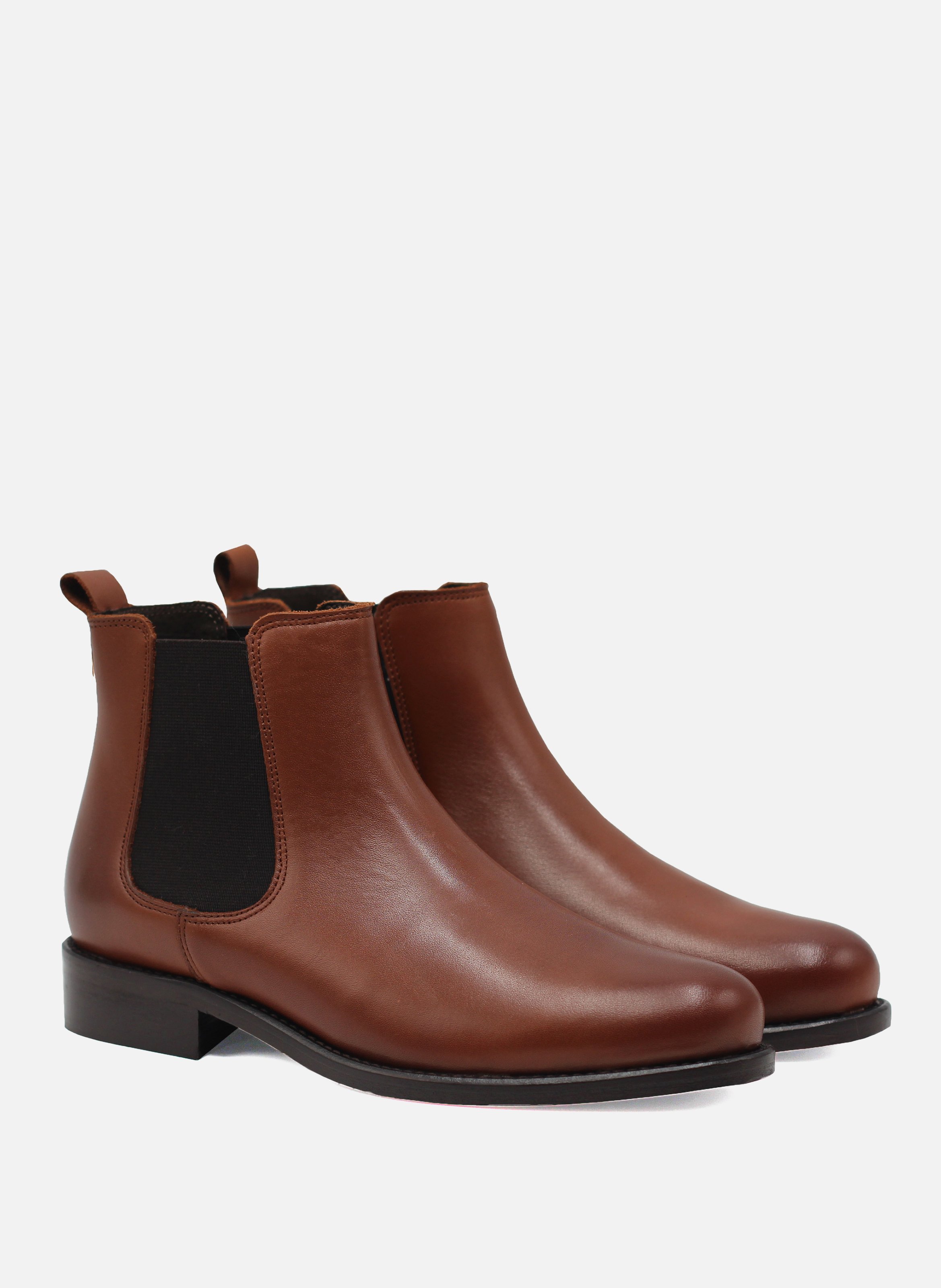 Leather Chelsea boots JULES & JENN Brown