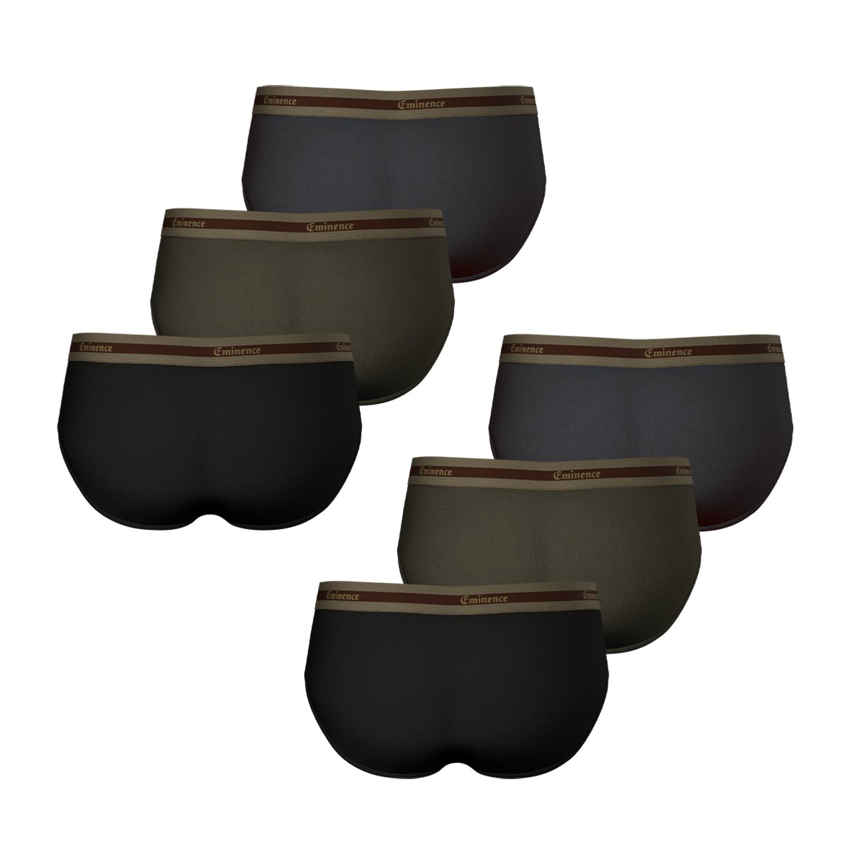 Set of 6 men's briefs selection in organic cotton by Eminence EMINENCE Multicolored