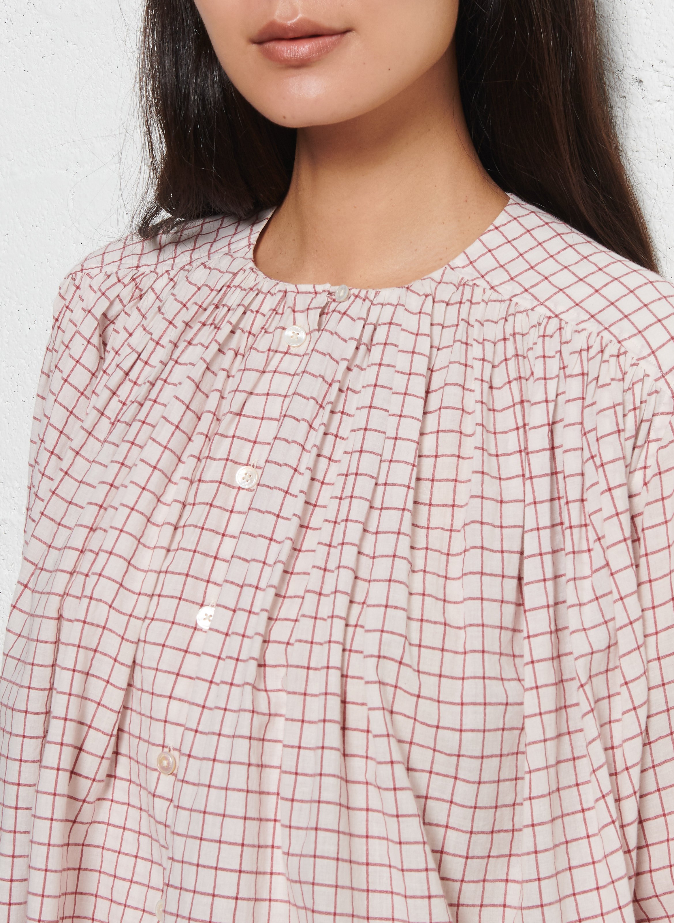 Weite Baumwollbluse LAURENCE BRAS Rot