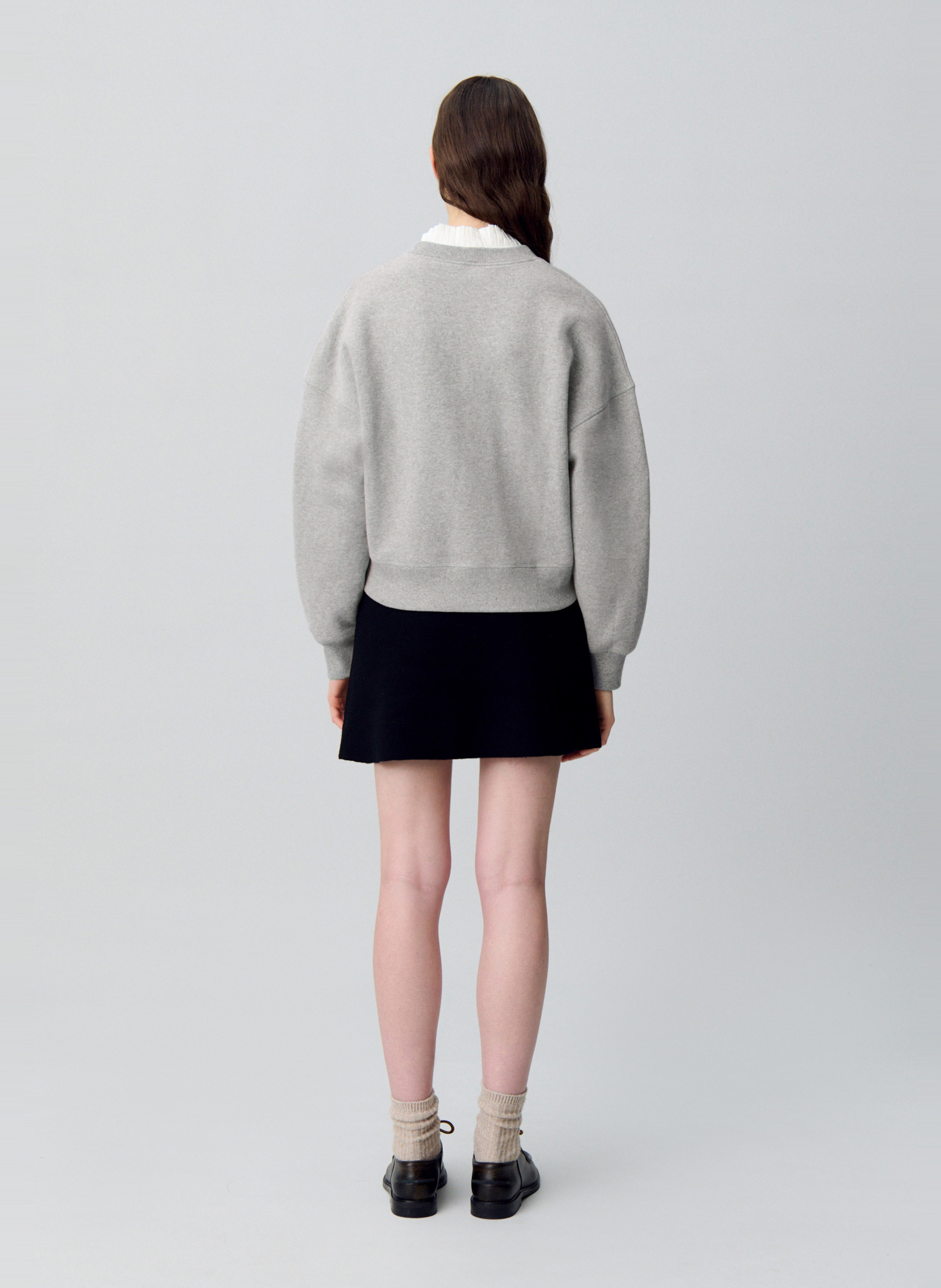 Sweat oversize en coton mélangé CLAUDIE PIERLOT Gris