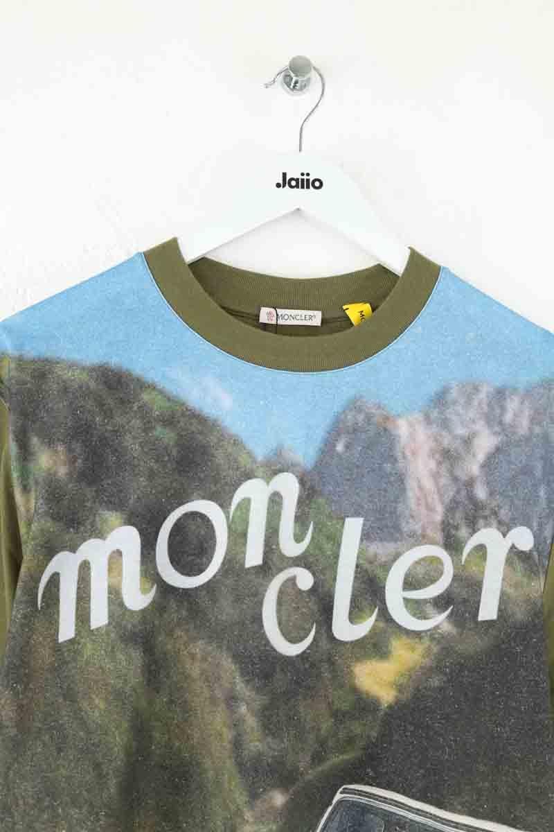 Cotton T-shirt MONCLER - Seconde Main Khaki