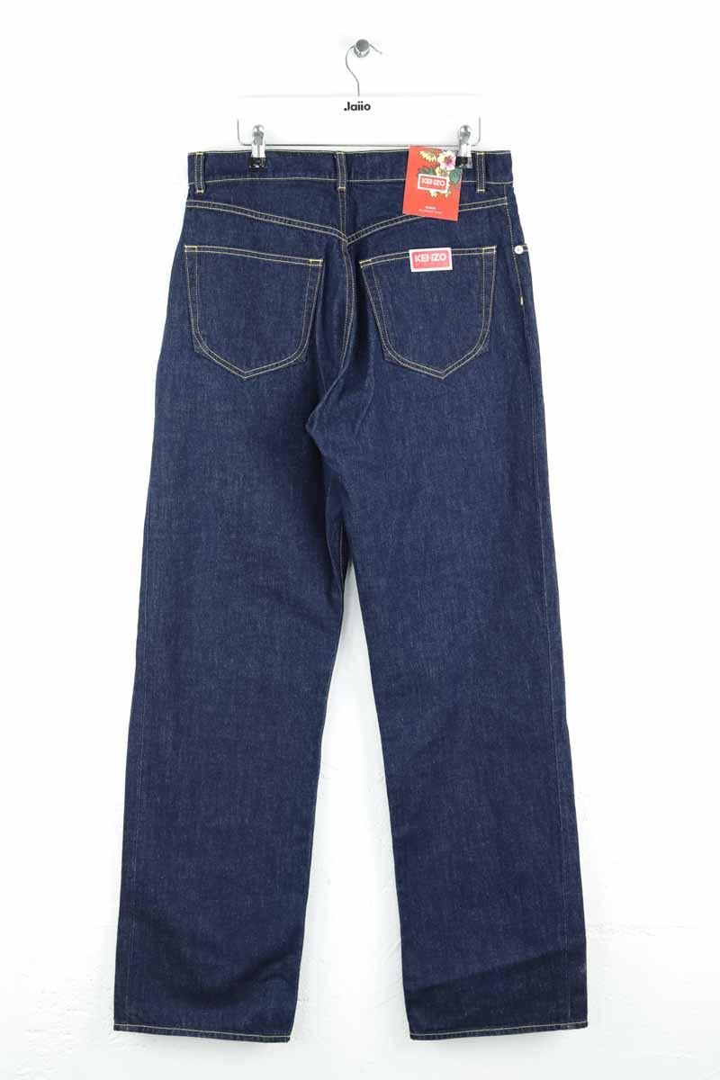 Straight blue cotton jeans KENZO - SECONDE MAIN Blue
