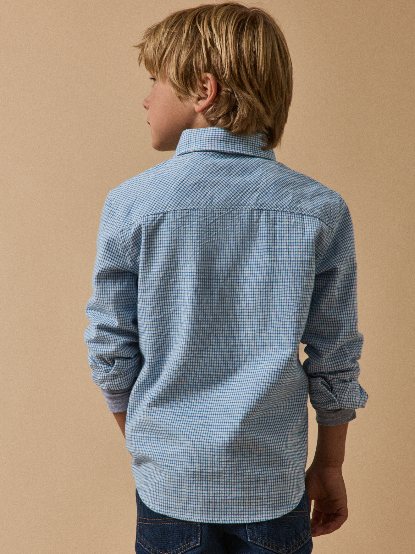 Gingham shirt CYRILLUS Blue