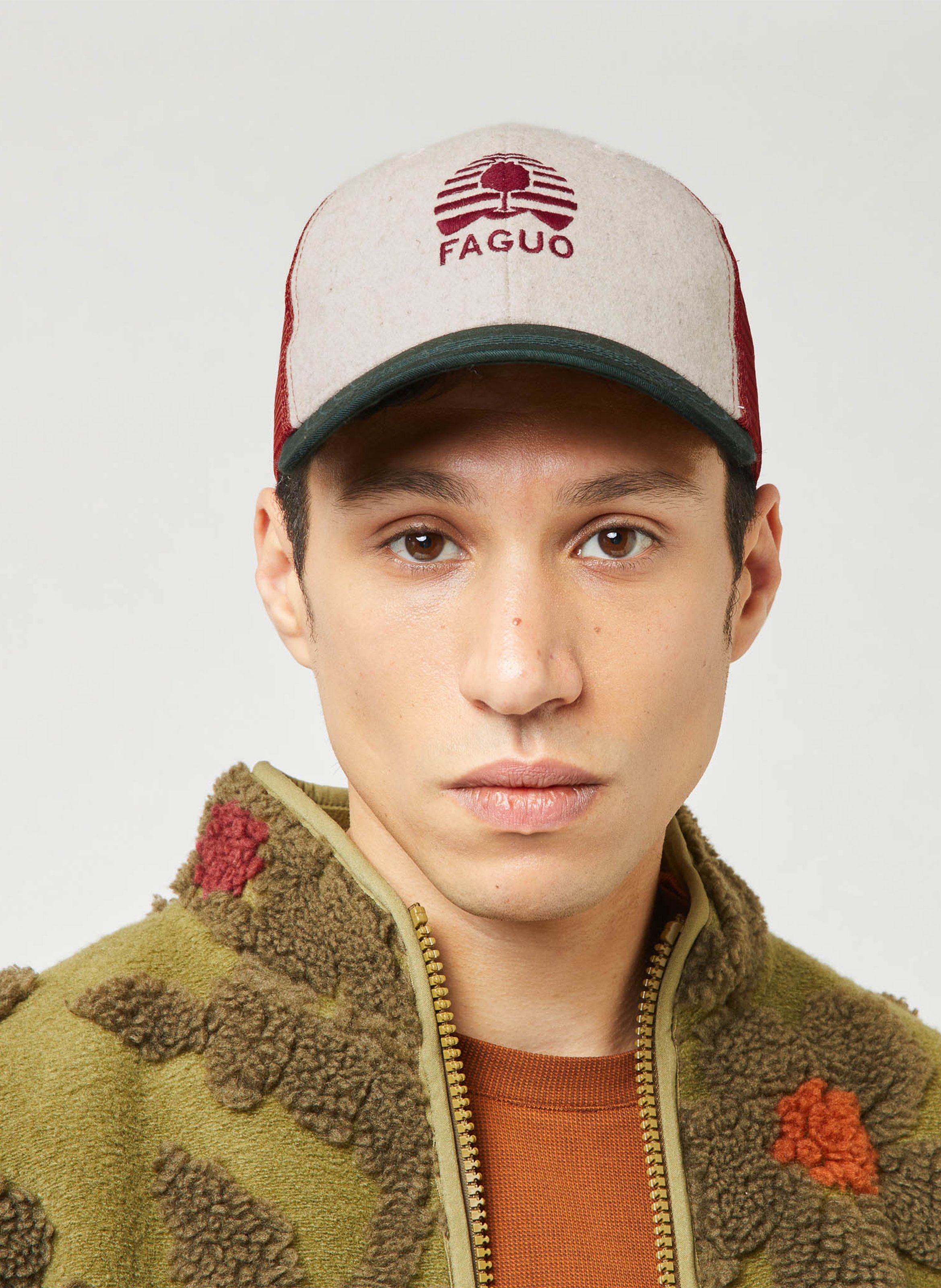 Wool-blend cap FAGUO Green