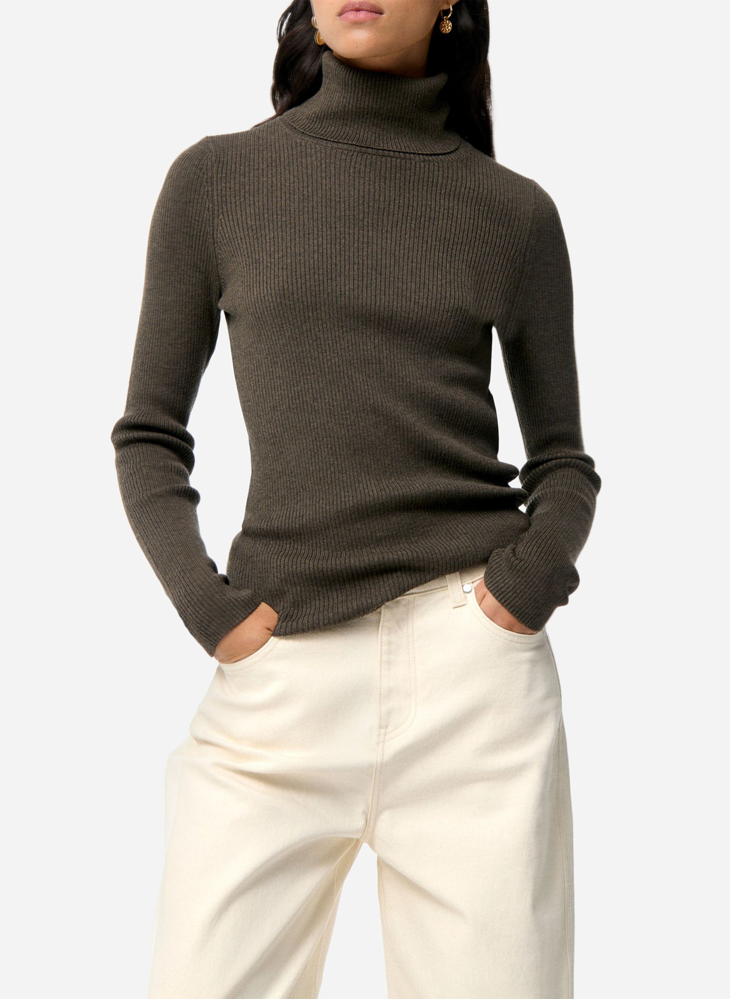 Straight turtleneck sweater in cotton and wool VANESSA BRUNO