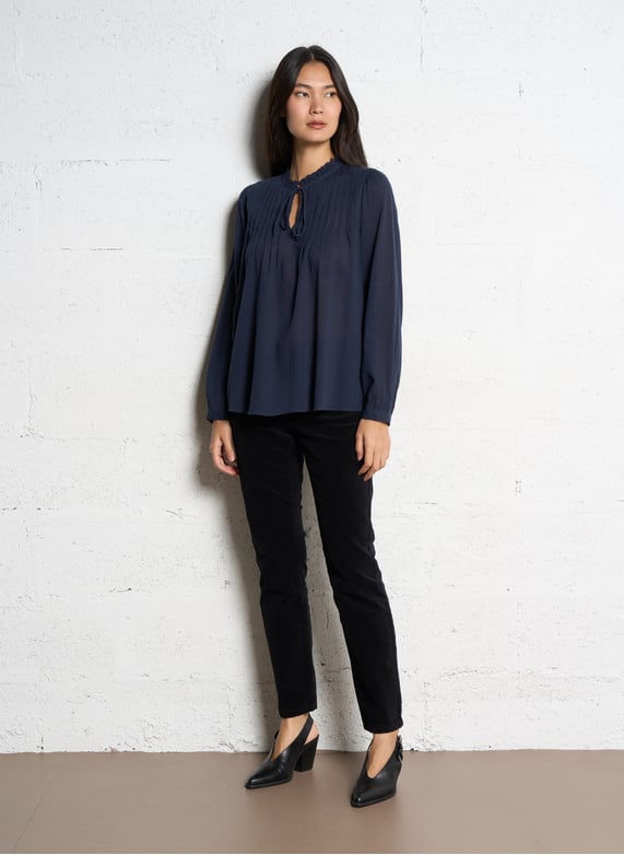 Pantalon slim velours en coton stretch - Look 5