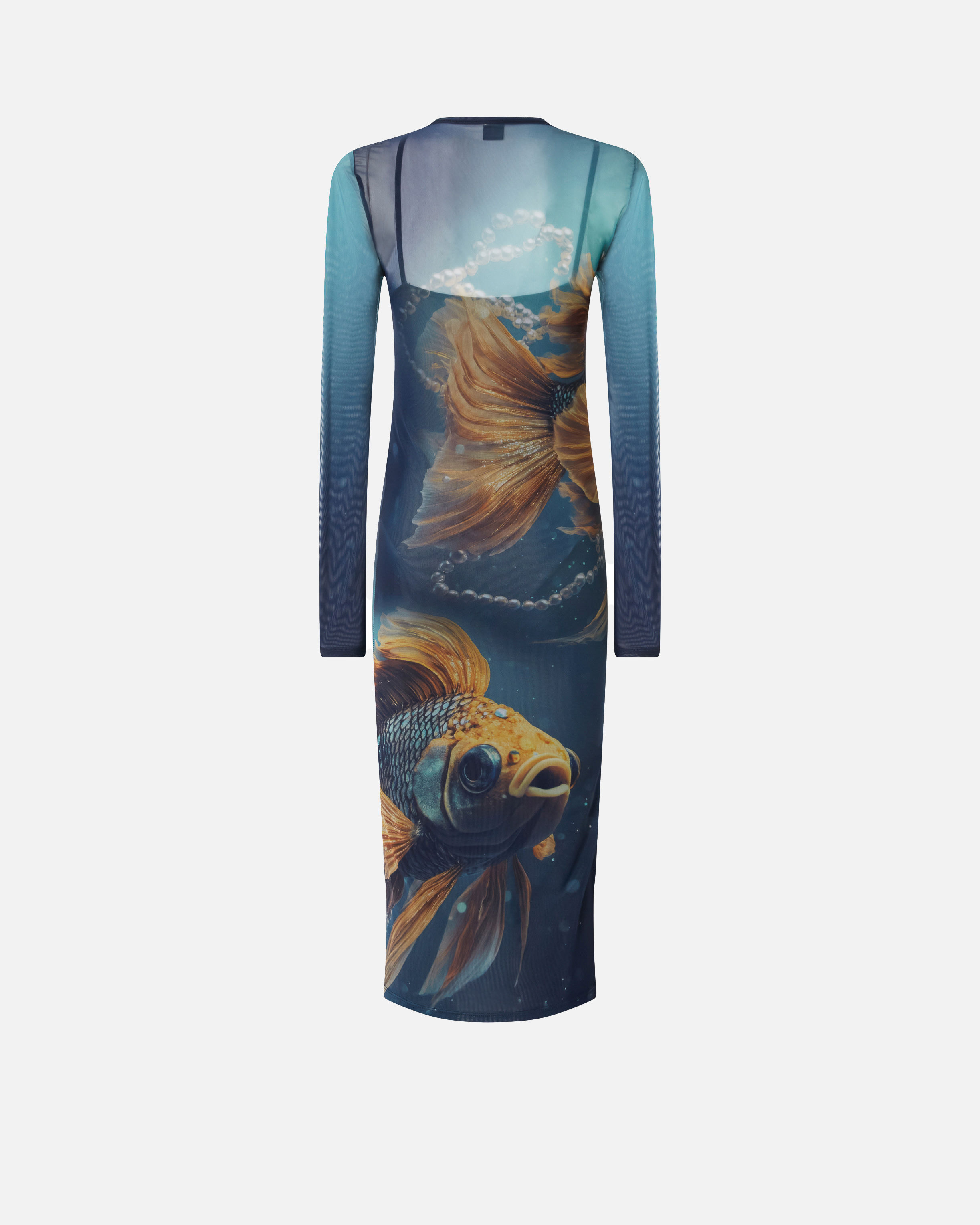 Printed tulle dress PINKO Multicolored