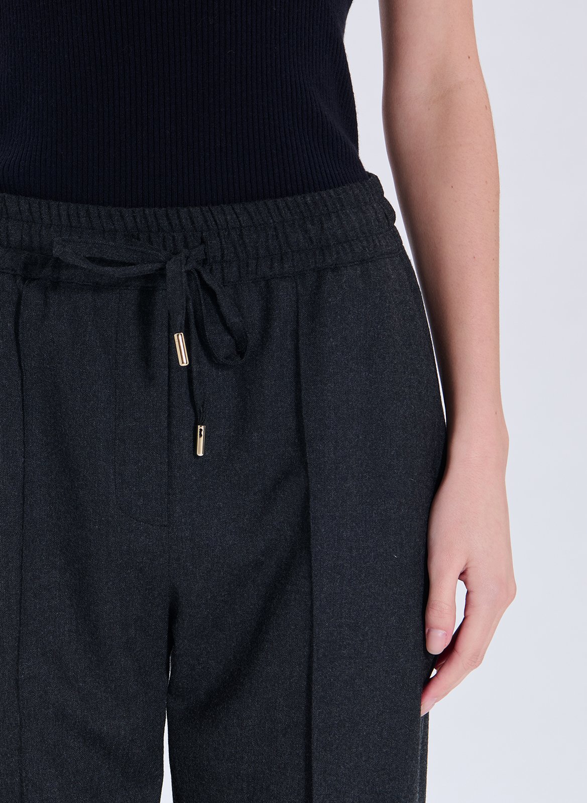 High-waisted carrot-cut trousers ZAPA Grey