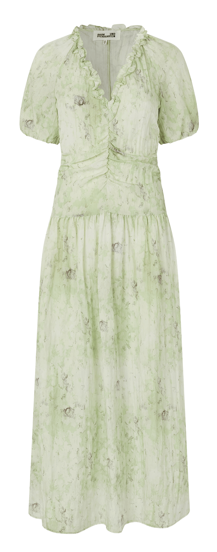 Long printed V-neck dress BAUM UND PFERDGARTEN Green