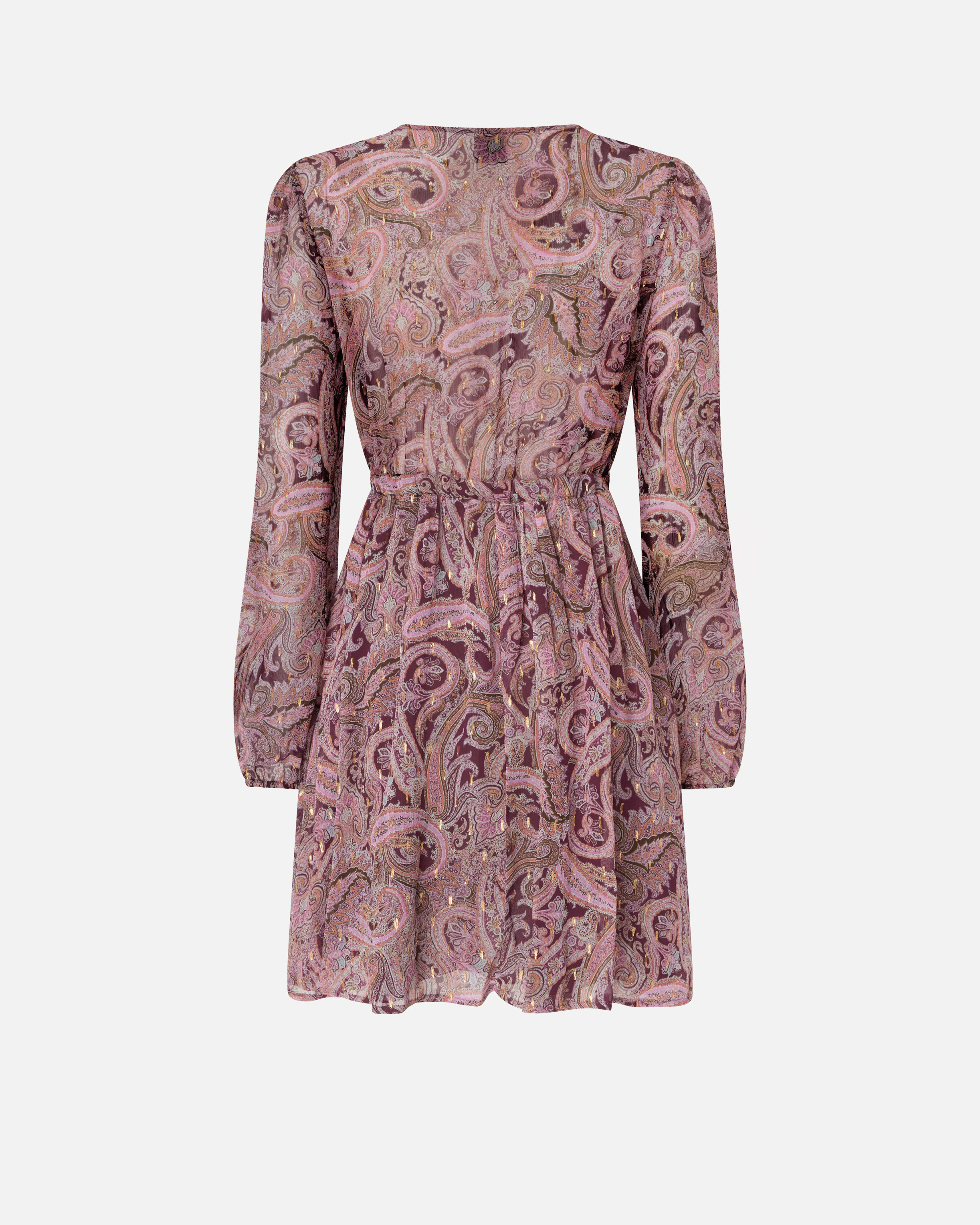 Short dress with metallic cashmere print PINKO Pink