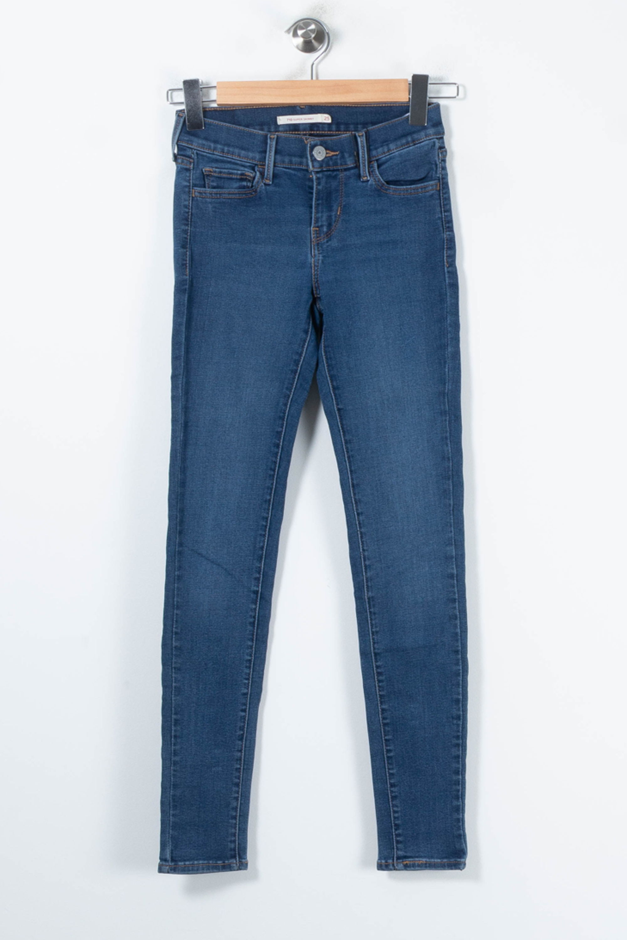 Cropped slim jeans with studs LEVI'S - Seconde main Blue