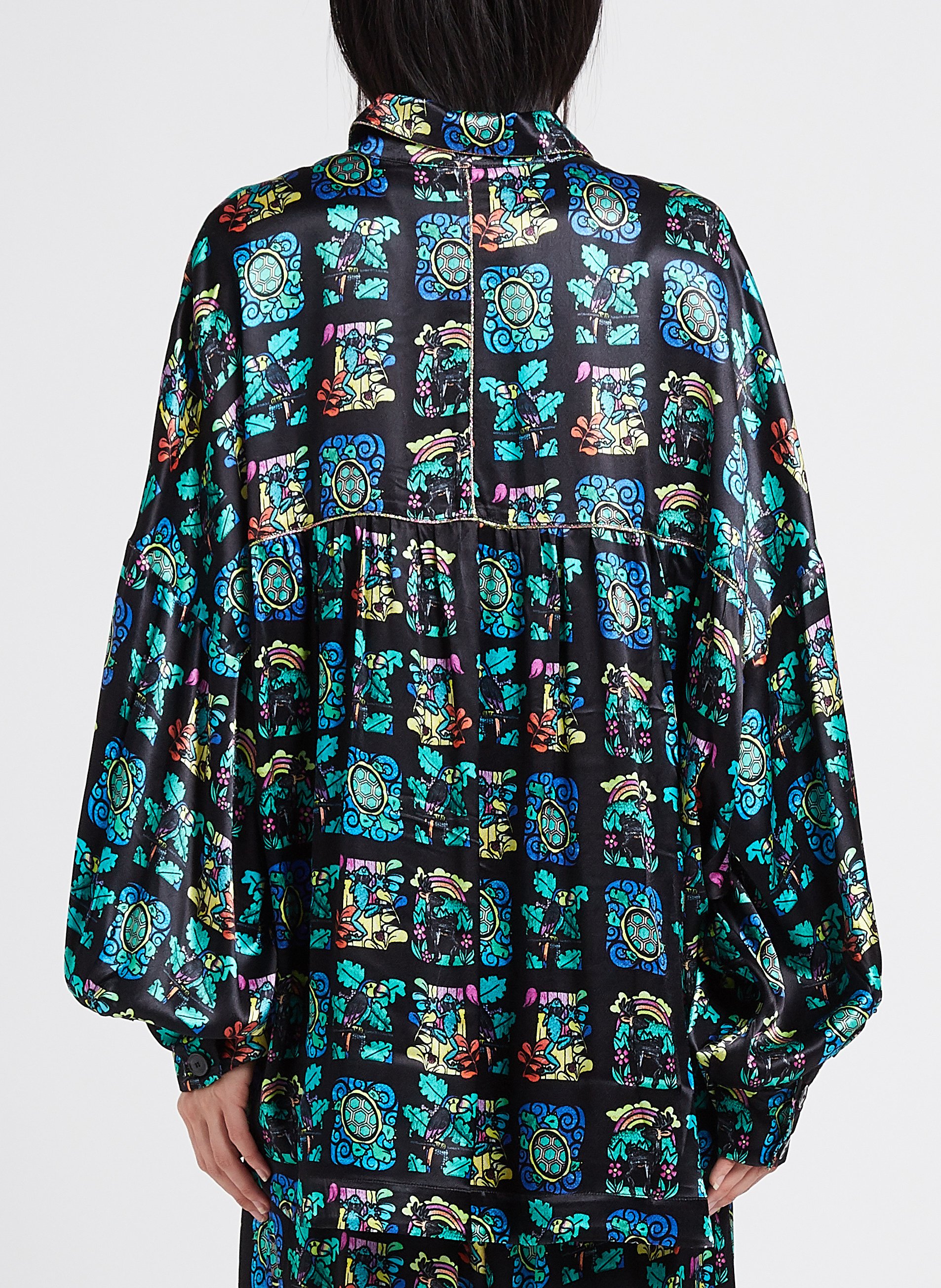 Oversize-Bluse mit klassischem Kragen HEIMSTONE Mehrfarbig