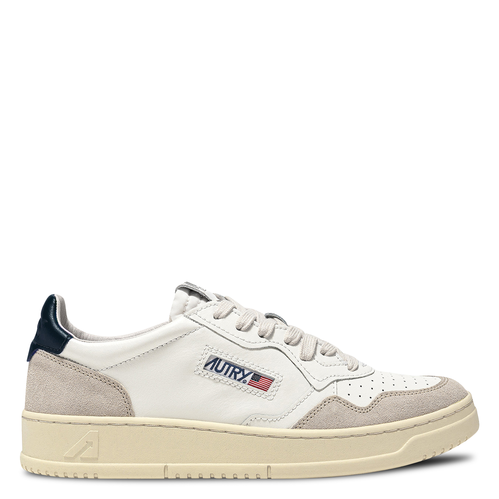 Niedrige Sneaker aus Leder-Mix AUTRY Blau