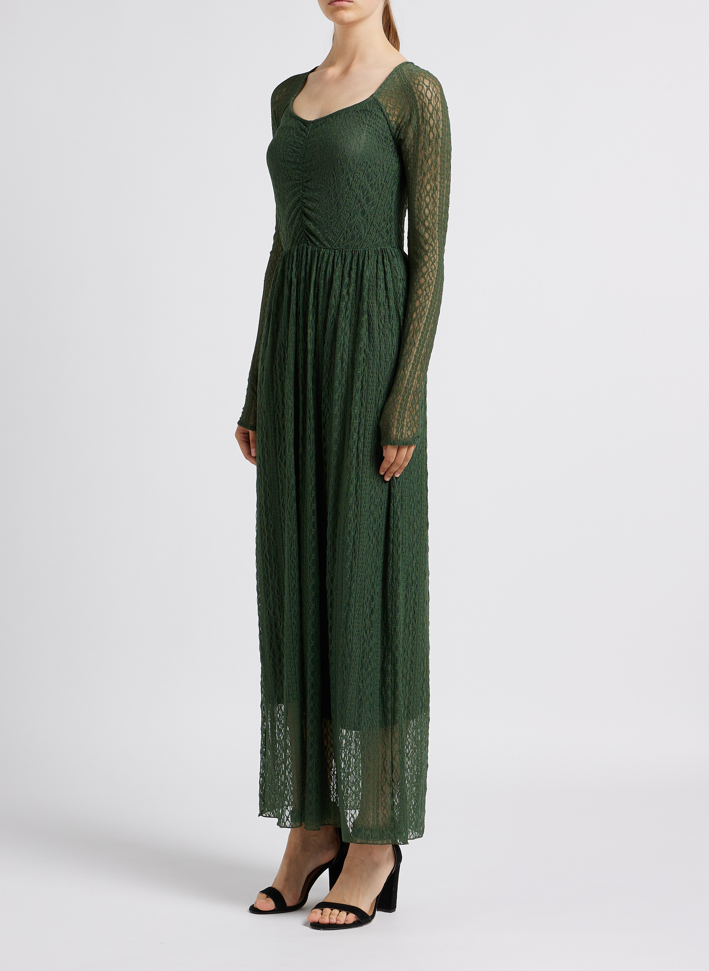 Robe longue corset en dentelle MAX&Co. Vert