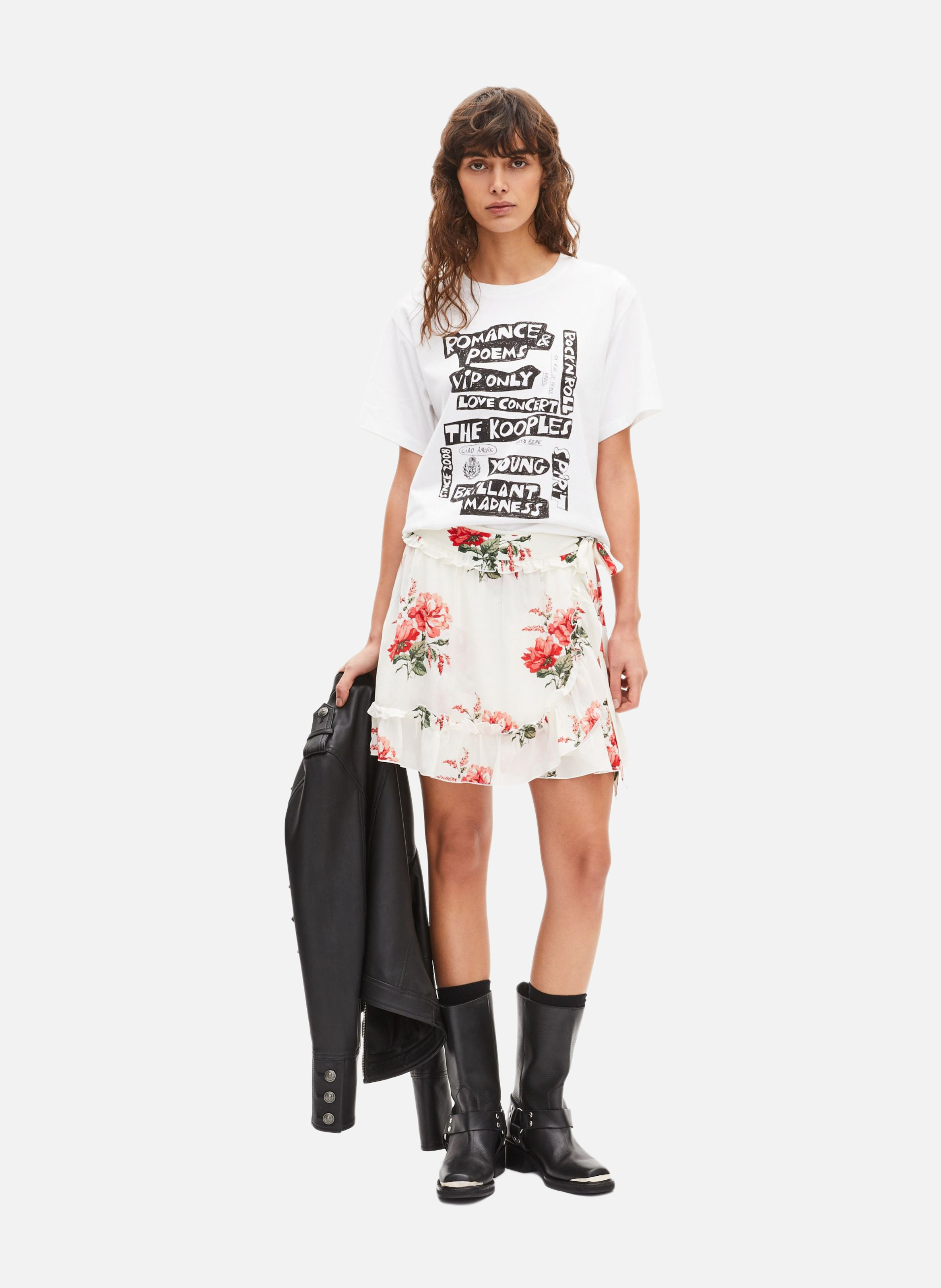 T-shirt with screen printing THE KOOPLES White