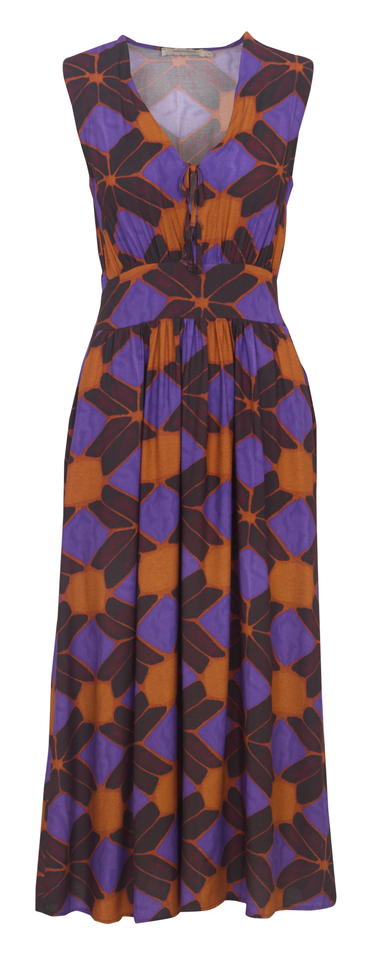 Robe longue col V imprimée LA FEE MARABOUTEE Multicolore