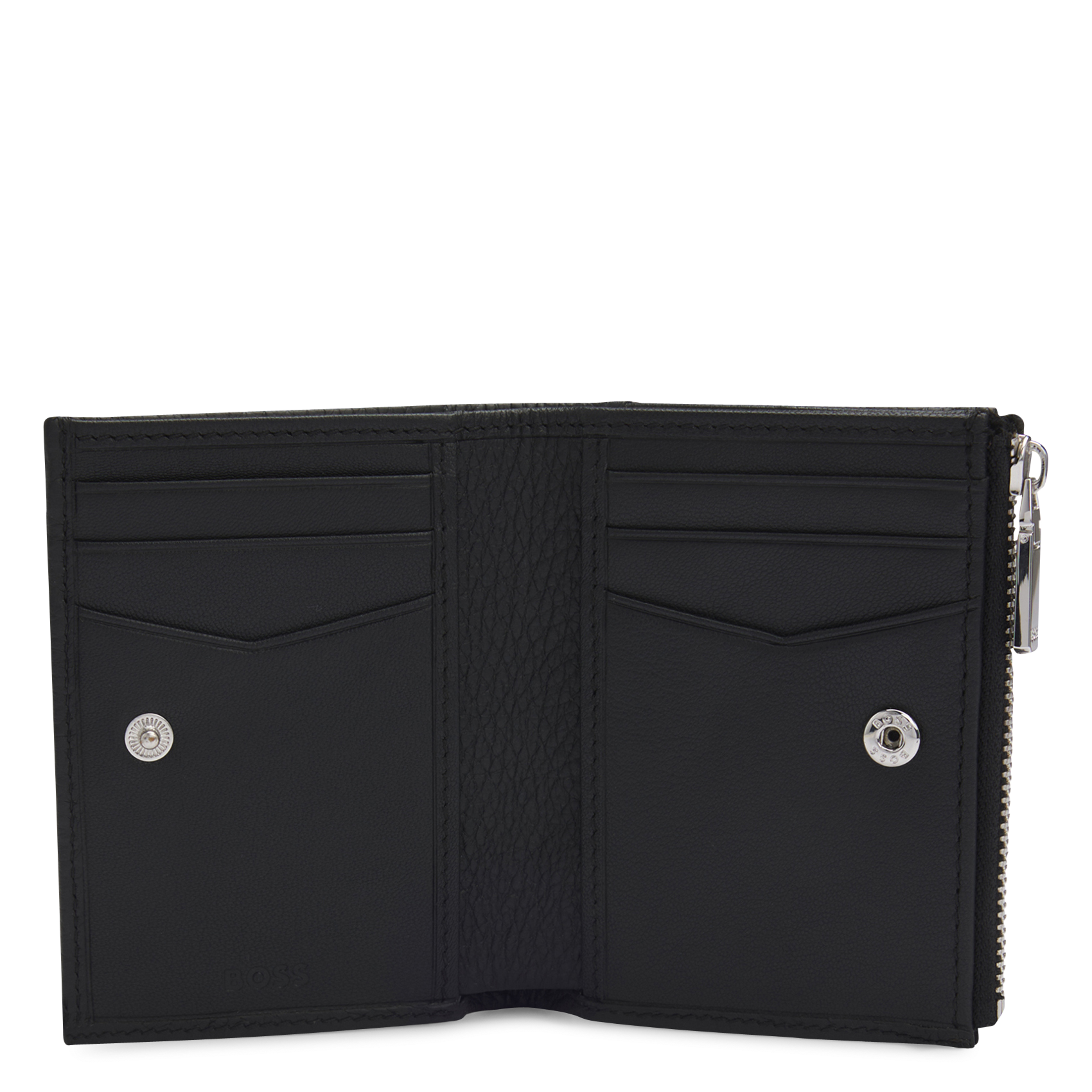 Portefeuille en cuir BOSS Noir