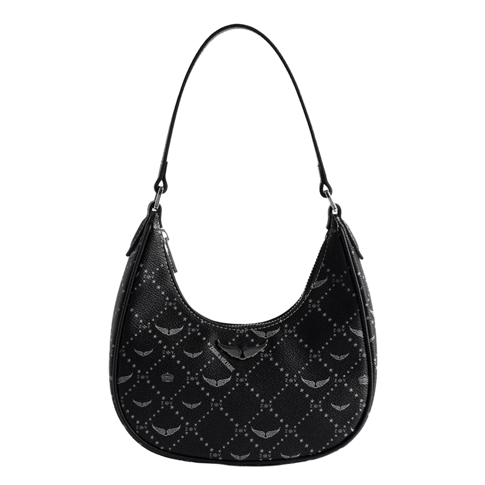Bedruckte Handtasche ZADIG&VOLTAIRE Schwarz