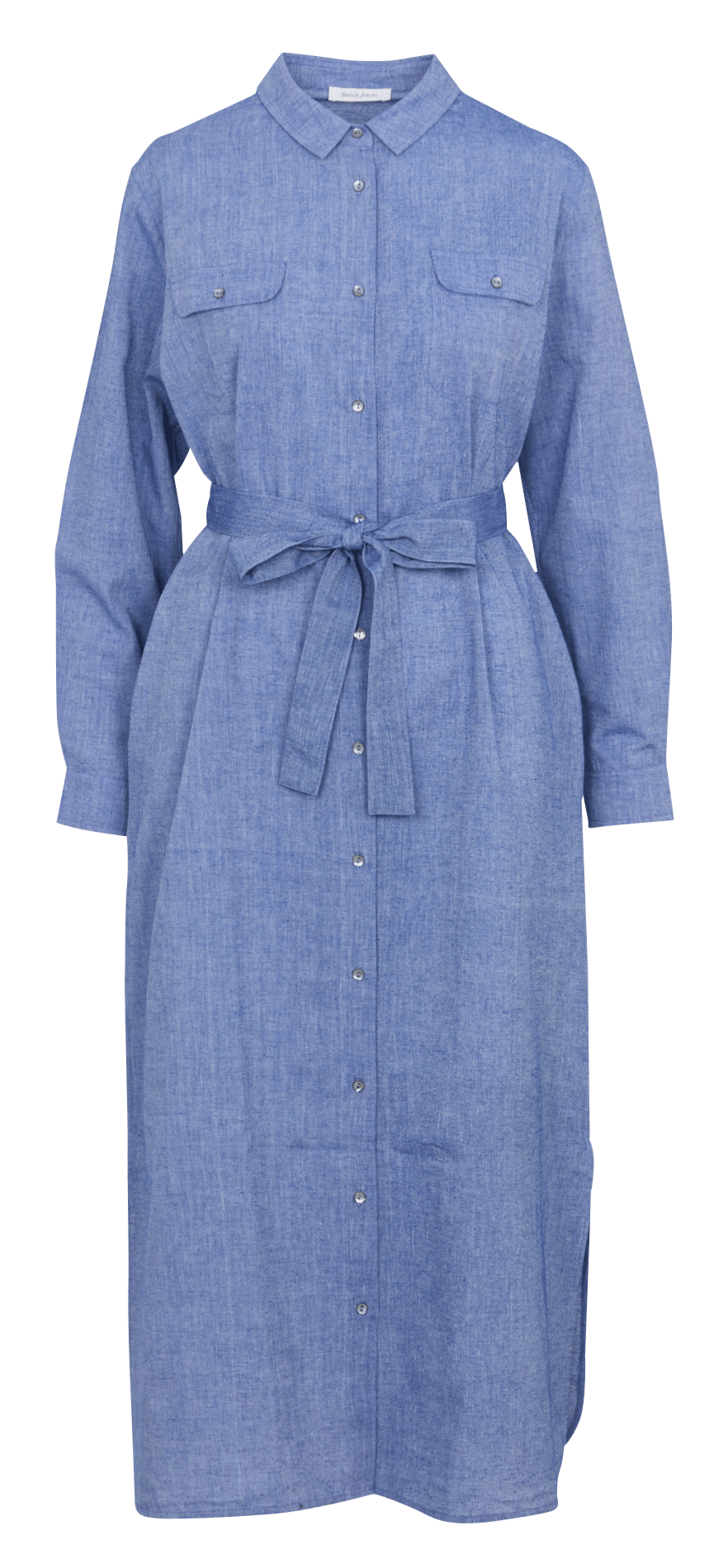 Langes Hemdkleid mit Gürtel BELLA JONES Blau