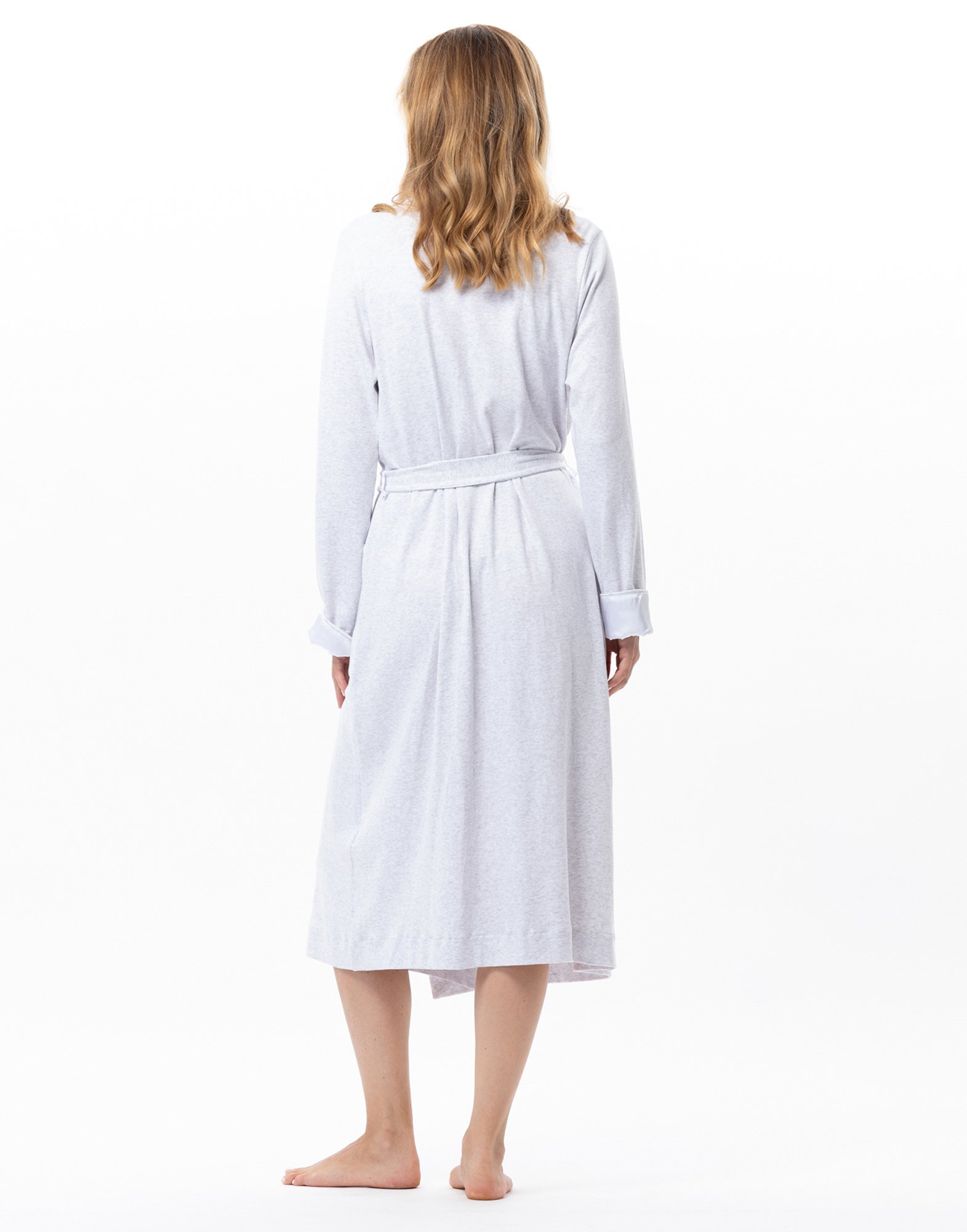 Long cotton dressing gown LE CHAT Grey