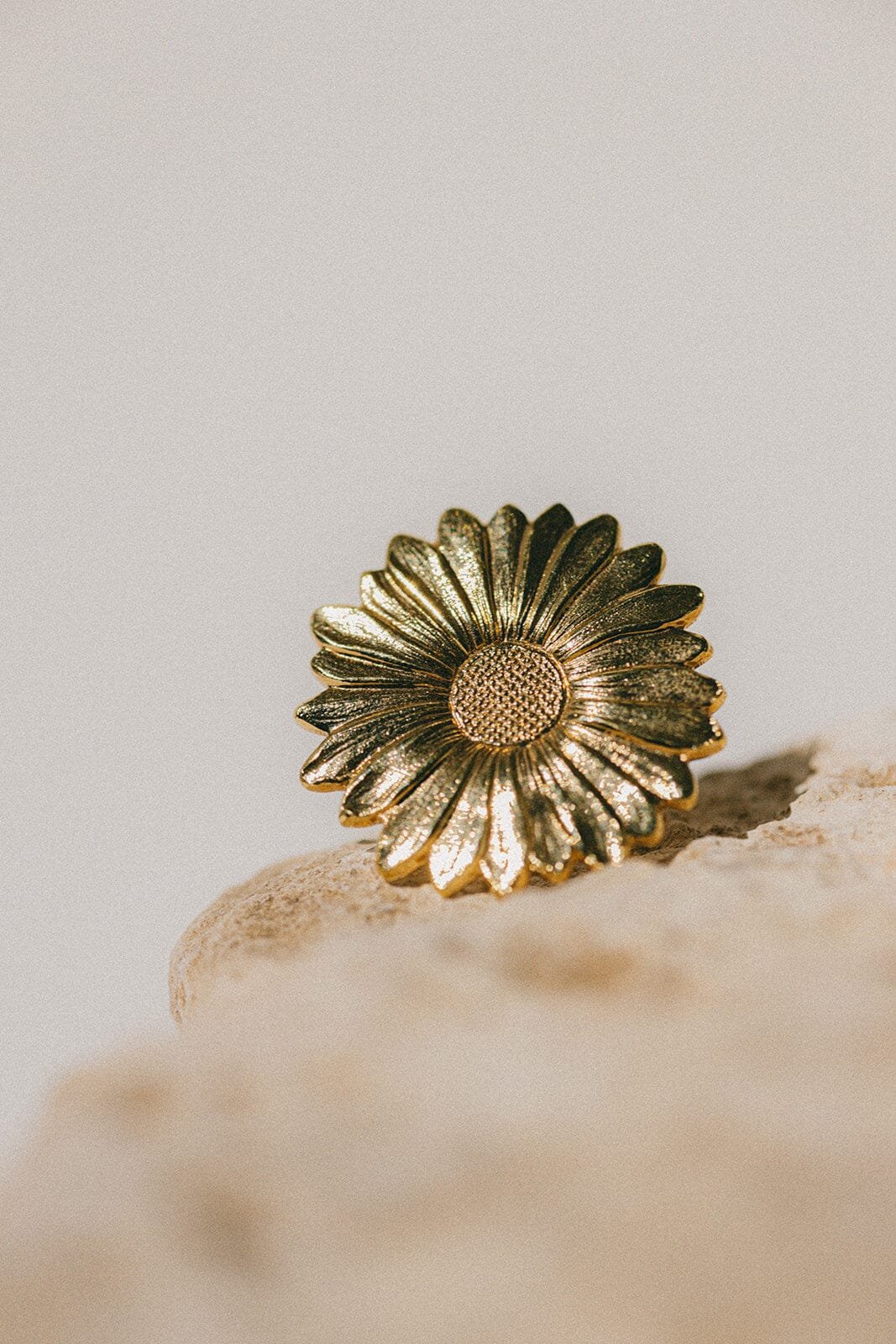 Maxi gold-plated flower ring MONSIEUR SIMONE Golden