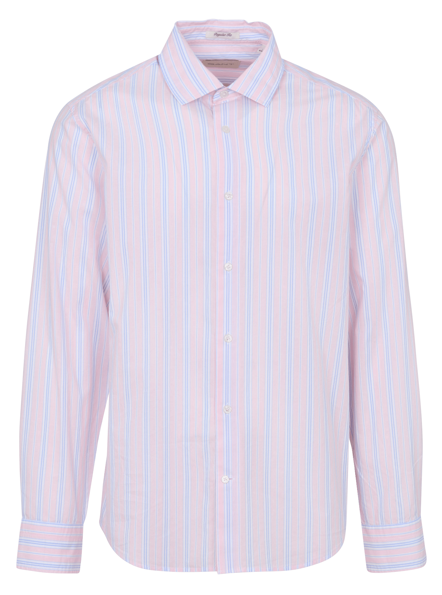 Overhemd met regular fit, klassieke kraag en strepen van katoen. GANT Roze