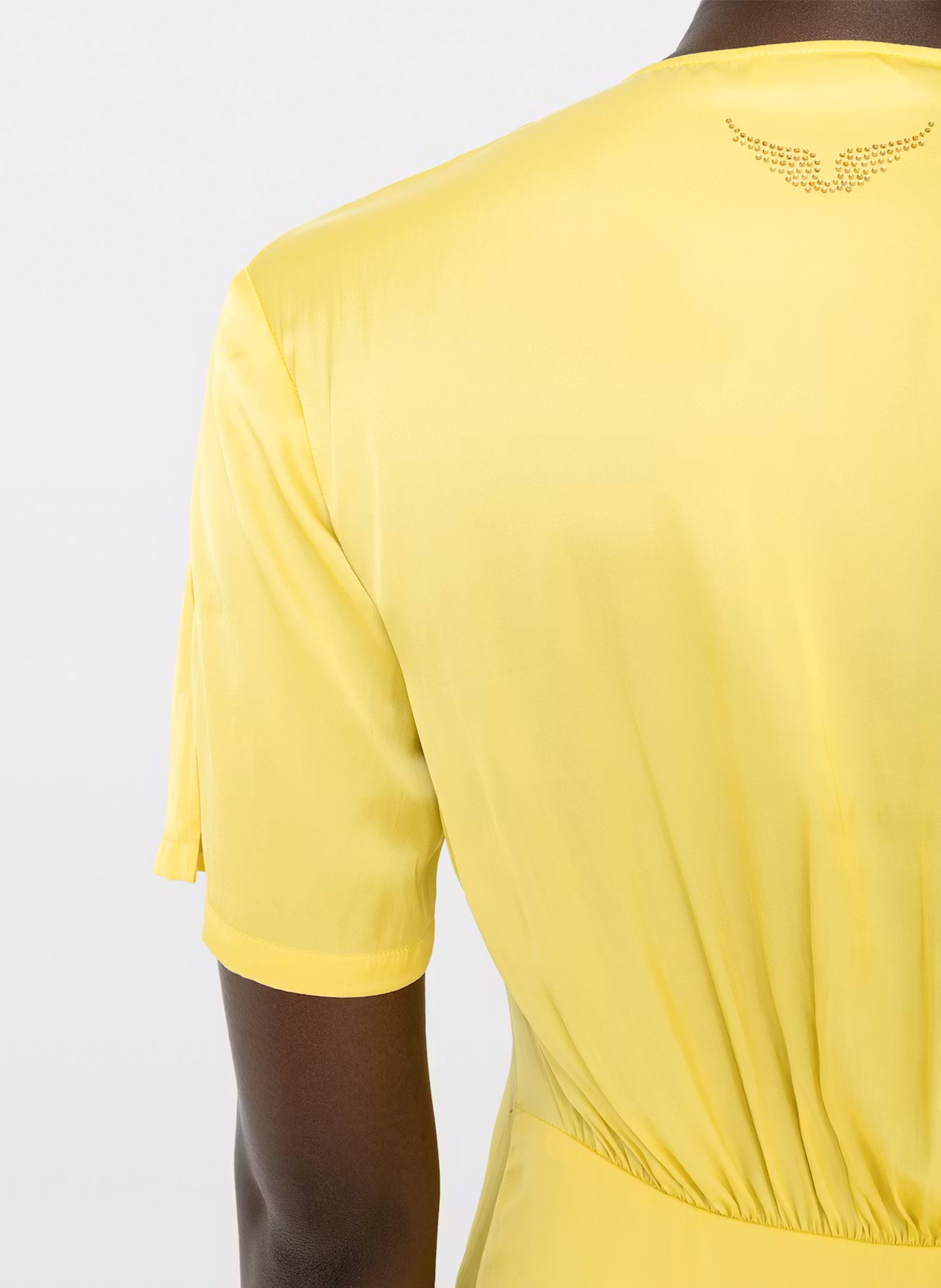 Robe midi portefeuille satinée ZADIG&VOLTAIRE Jaune