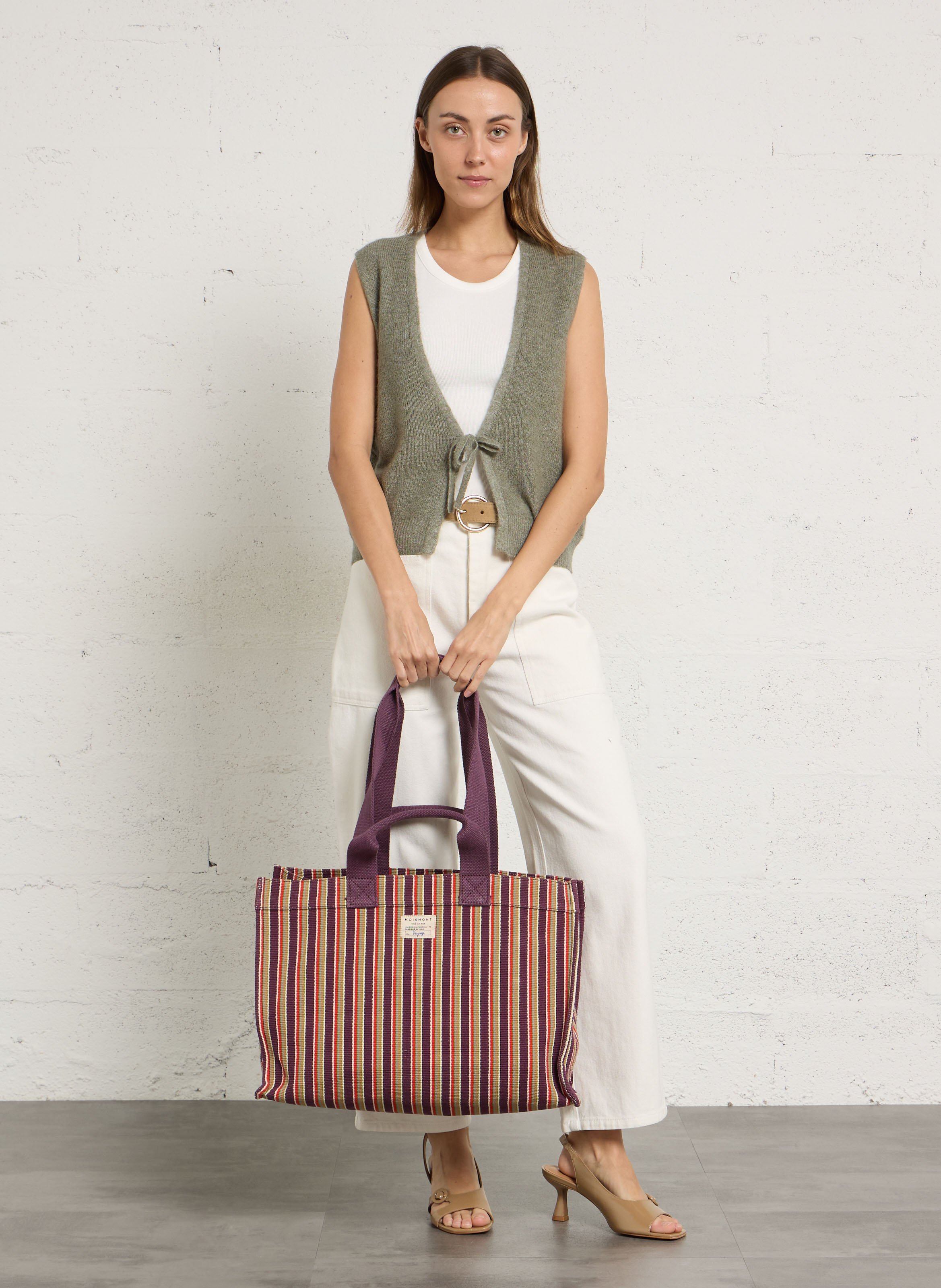 Cotton tote bag MOISMONT Grey