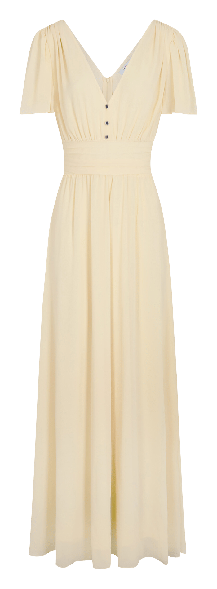 Robe longue col V  MORGAN Jaune