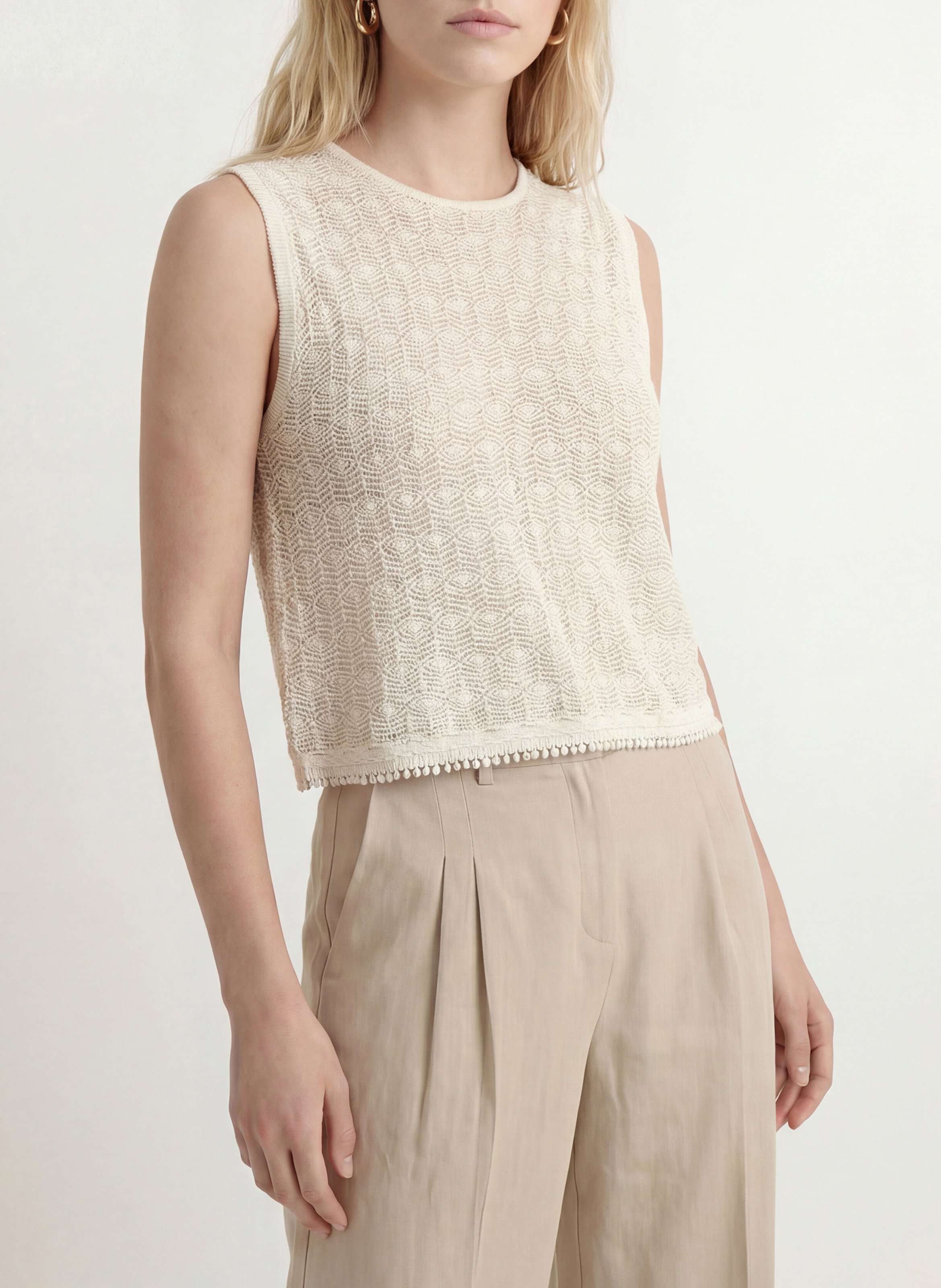 Ärmelloses Top mit offenem Rücken KOOKAI Weiss