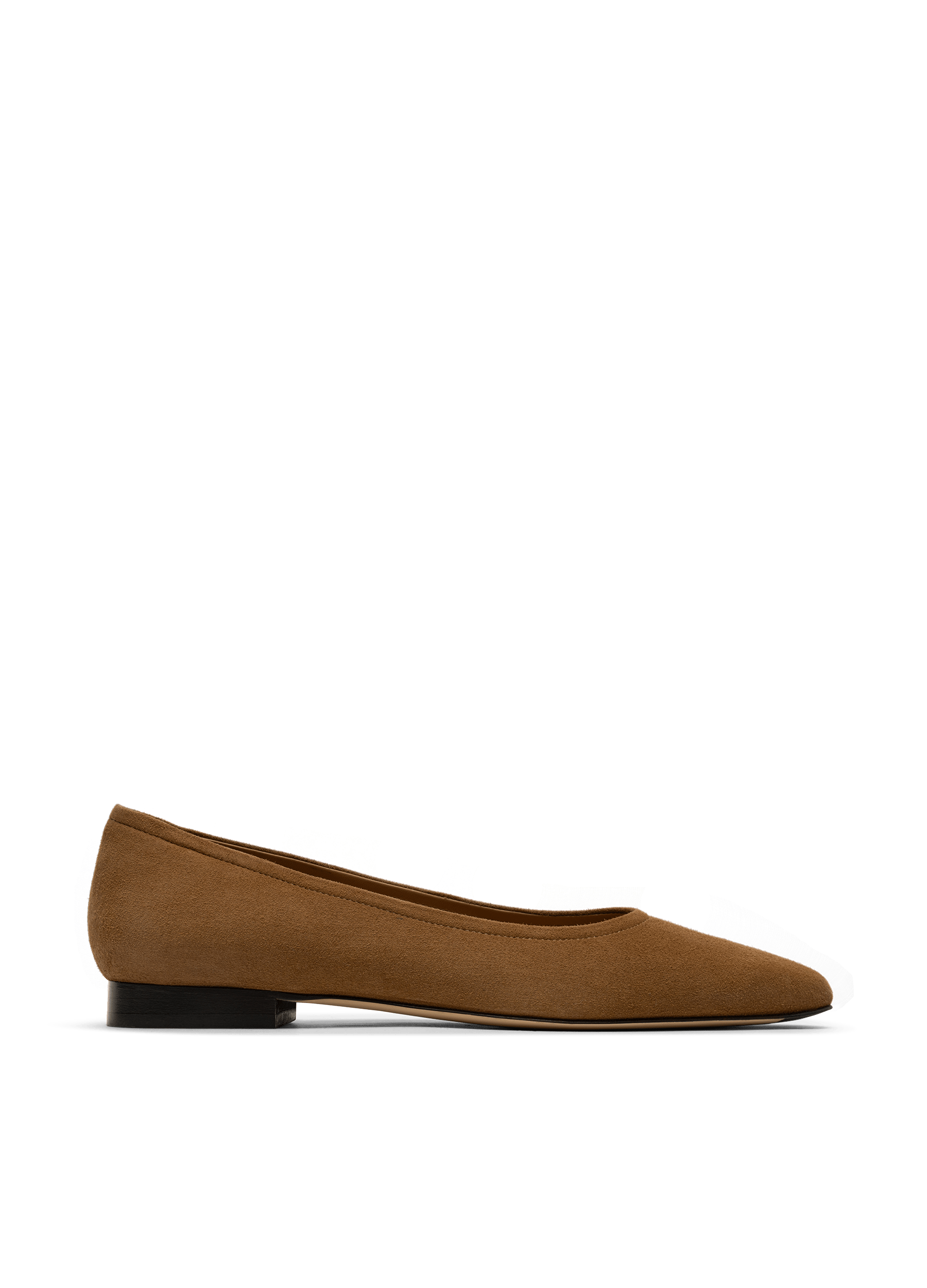 Date suede leather ballet flats PARALLELE PARIS Brown