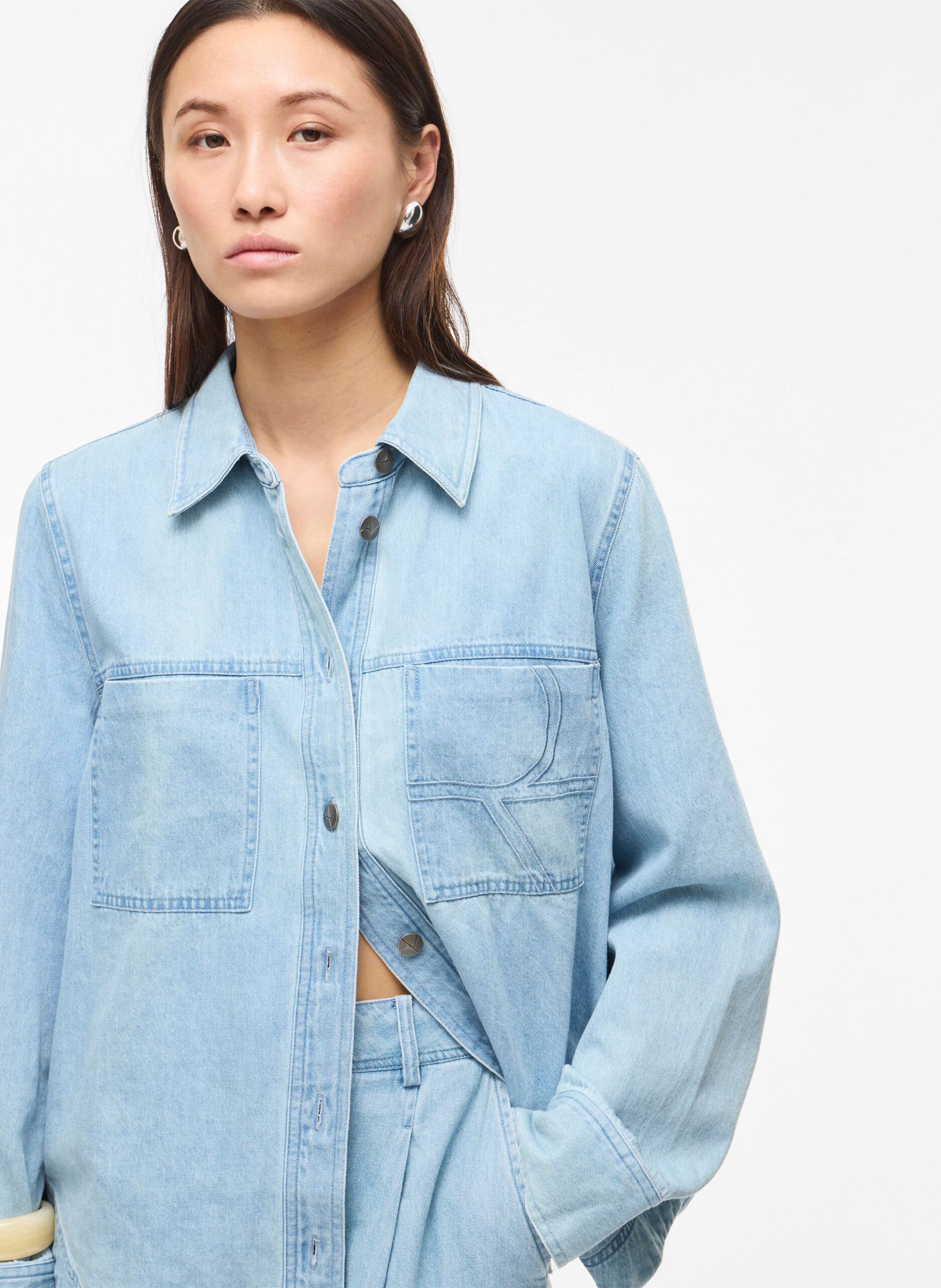 Chemise oversize en coton ROUGE EDIT Blau