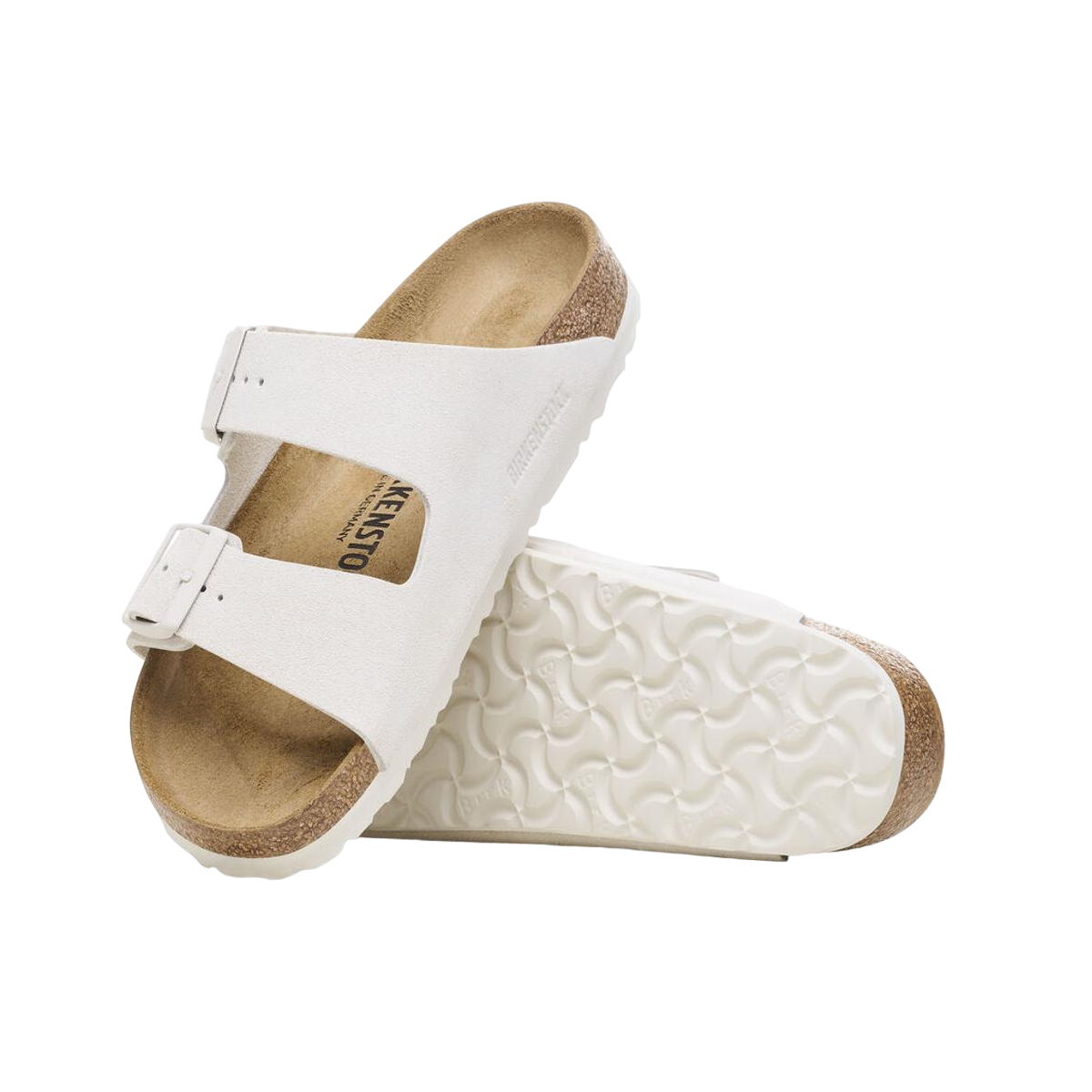 Faux leather sandals BIRKENSTOCK White