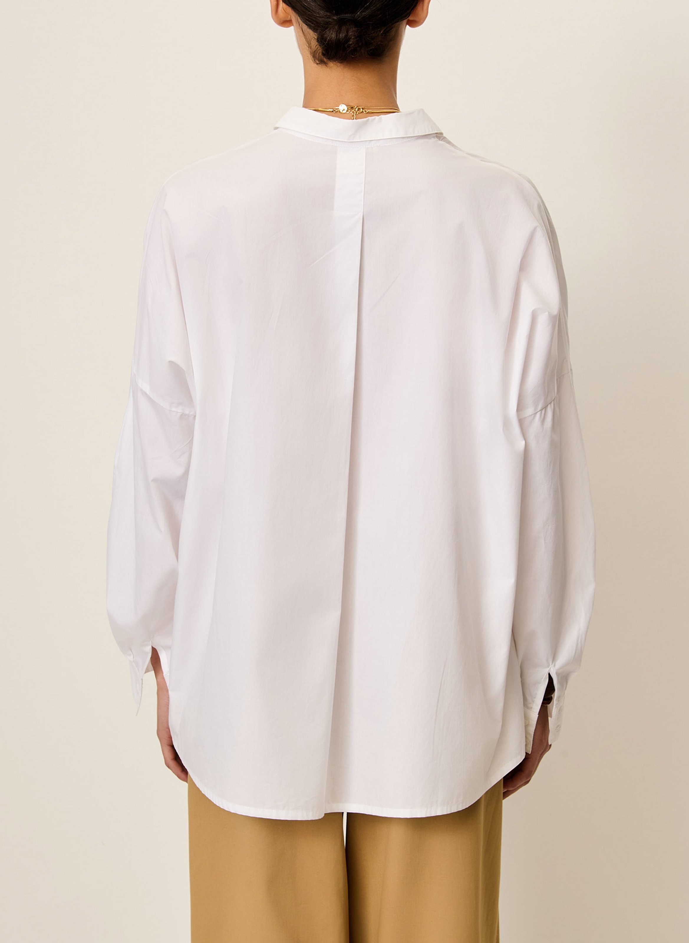 Chemise col classique en coton SESSUN Blanc