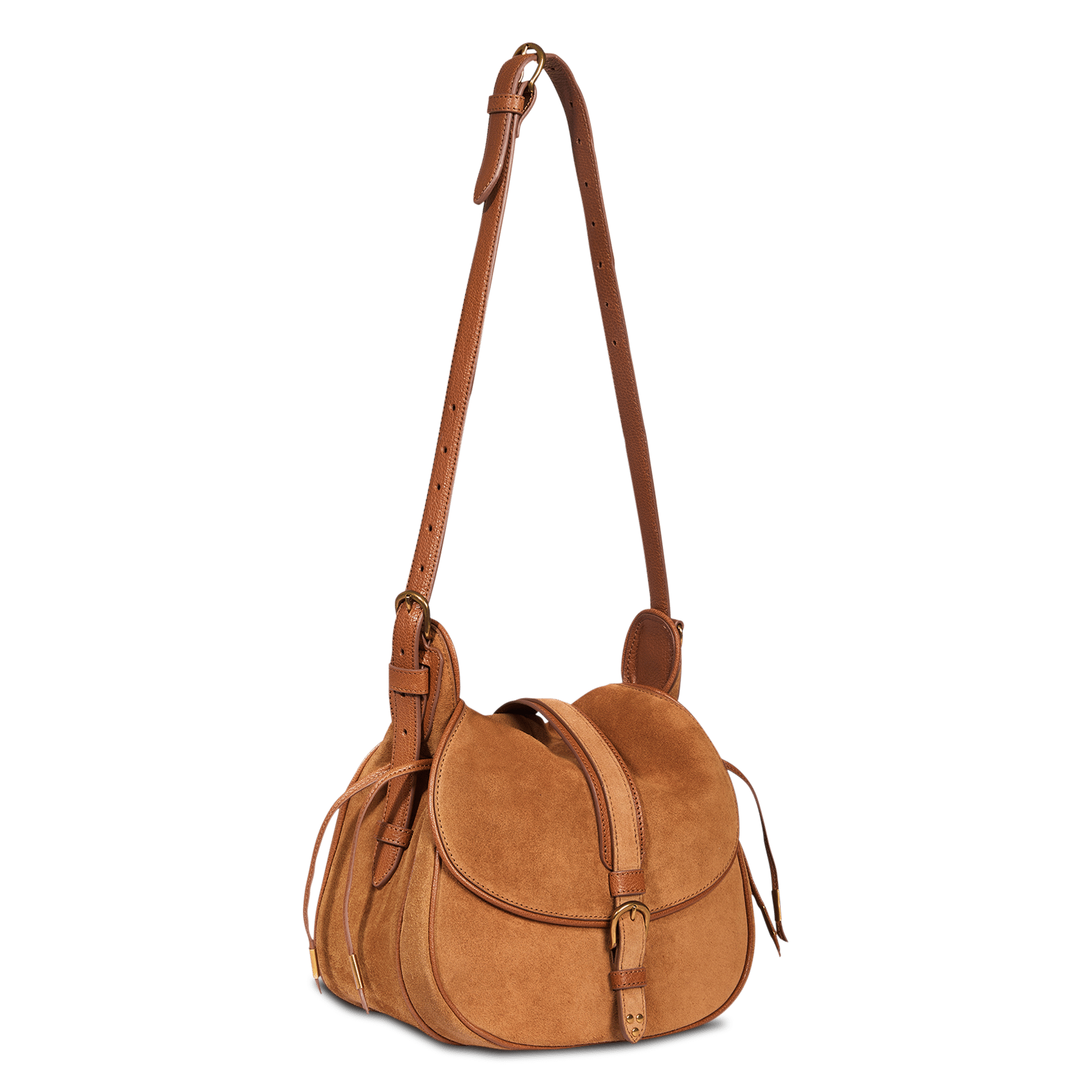 Handtasche aus Veloursleder JEROME DREYFUSS Braun