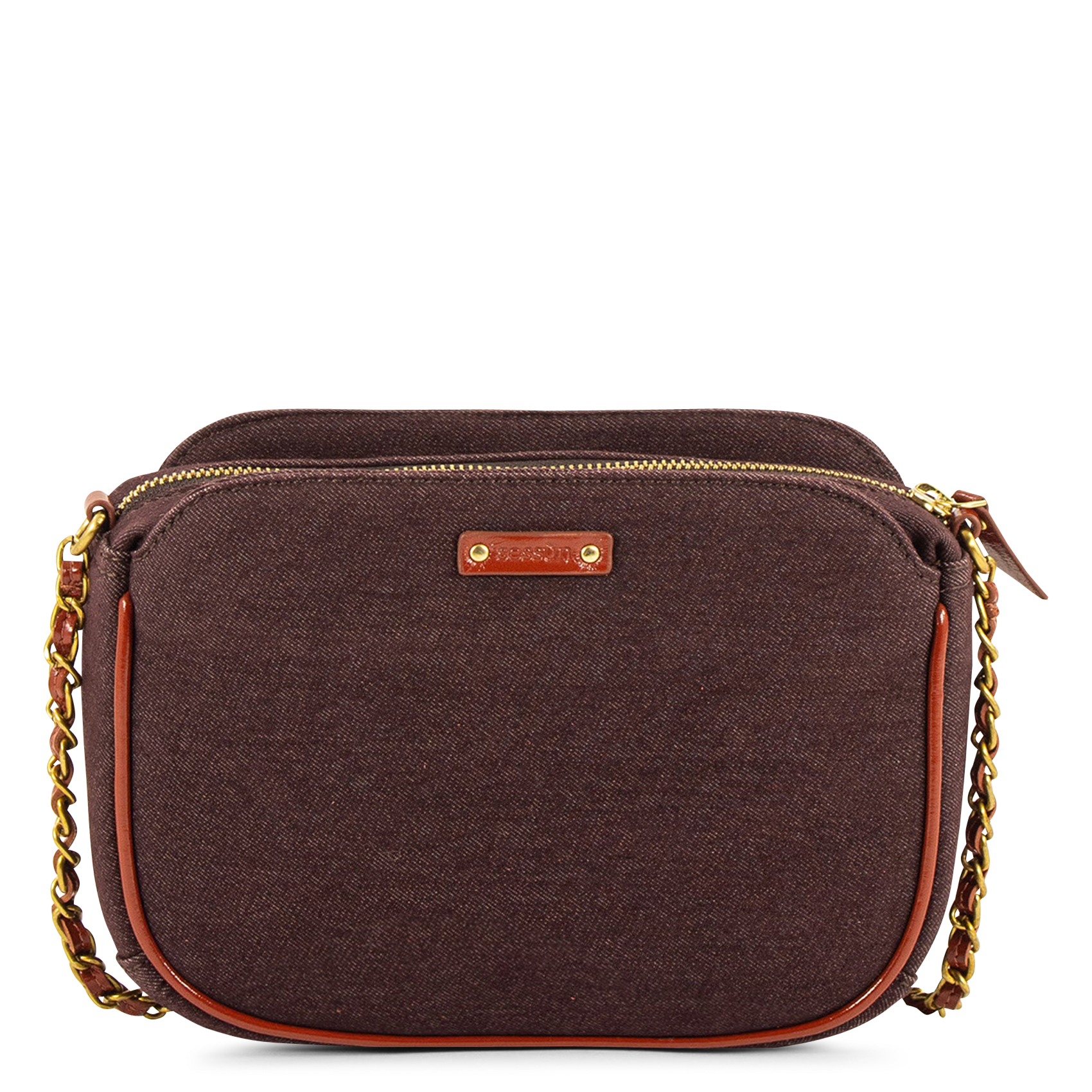 Bolso bandolera de dos materiales SESSUN Rojo