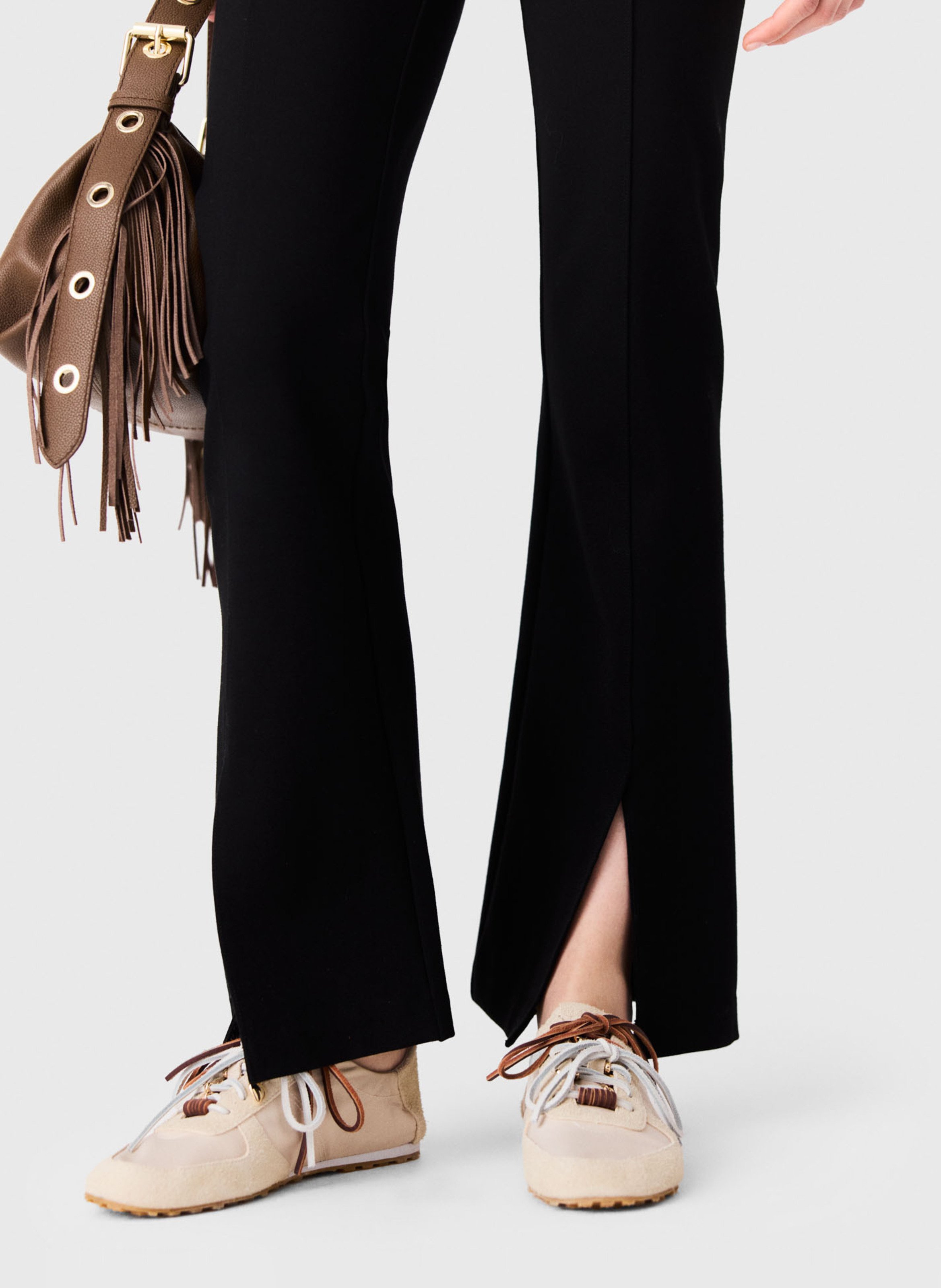 Pantalon flare stretch MAJE Noir