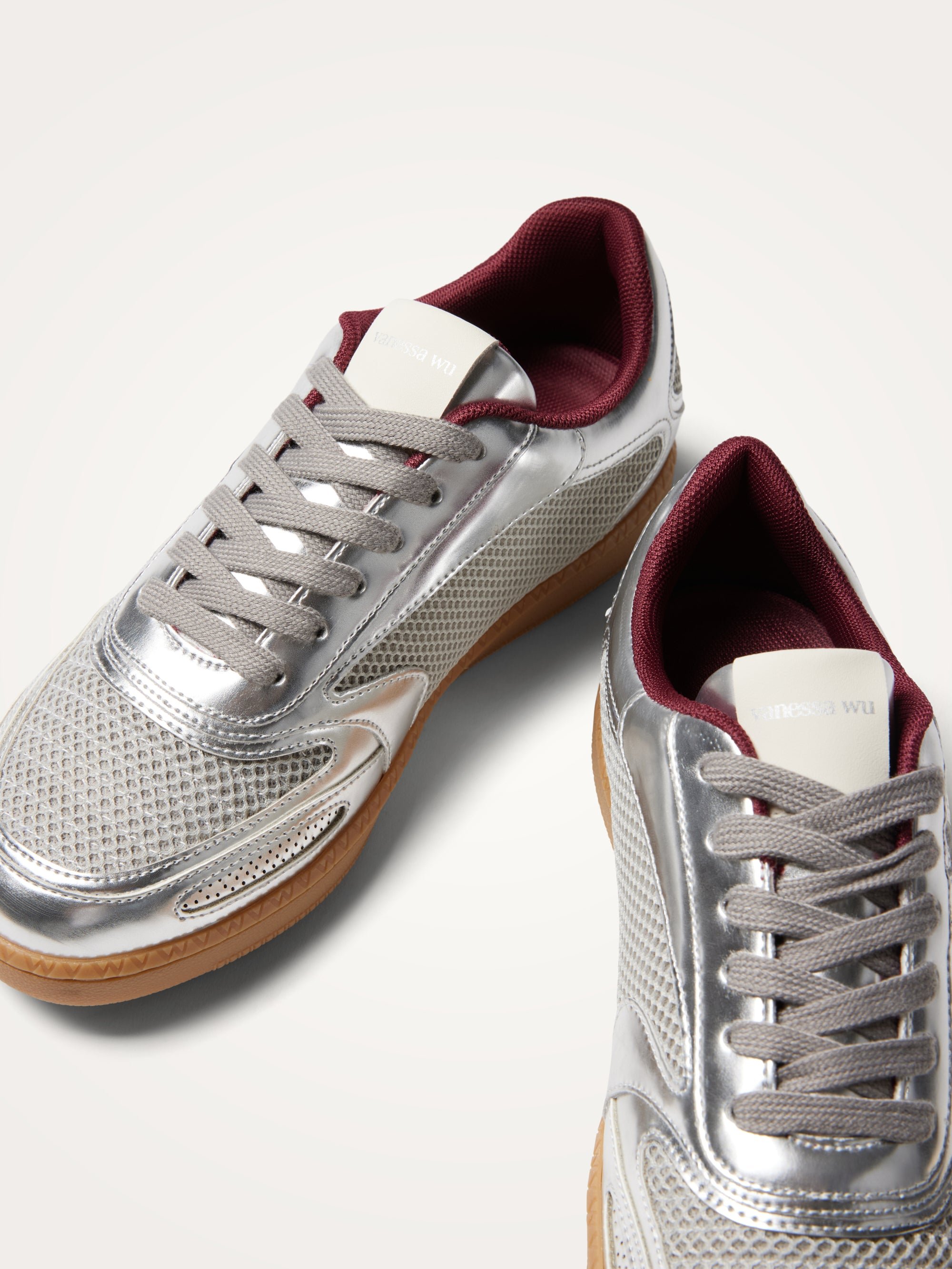Sneakers with monogram on retro sole | Silver VANESSA WU Women