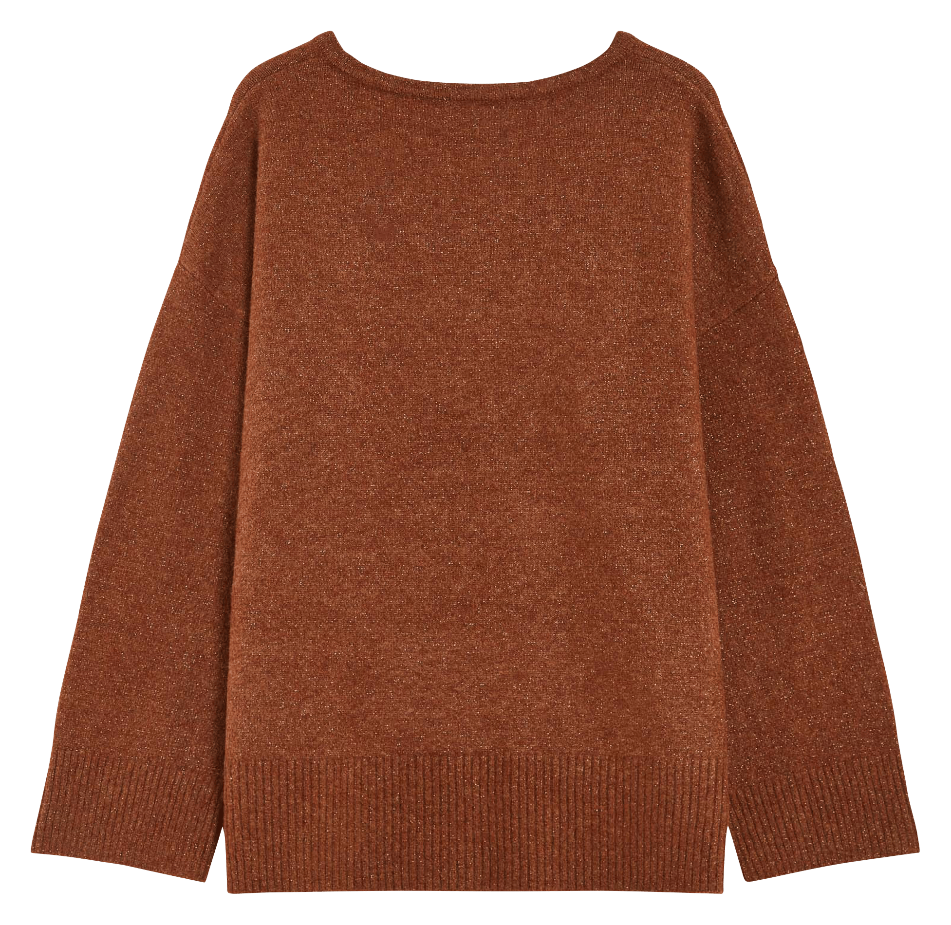Oversized gebreide trui met V-hals GRACE ET MILA Bruin