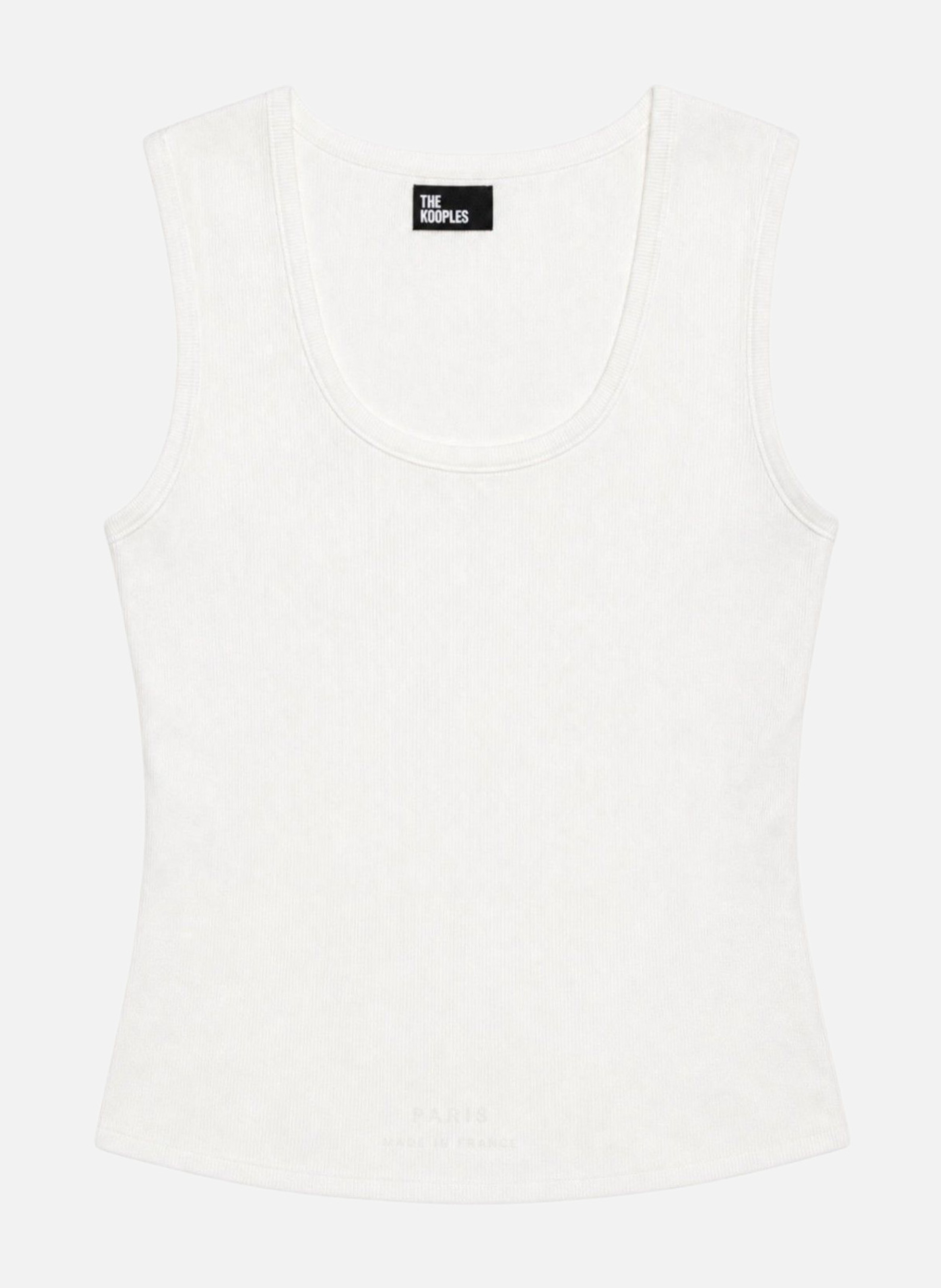 Sleeveless top in blended cotton THE KOOPLES Beige