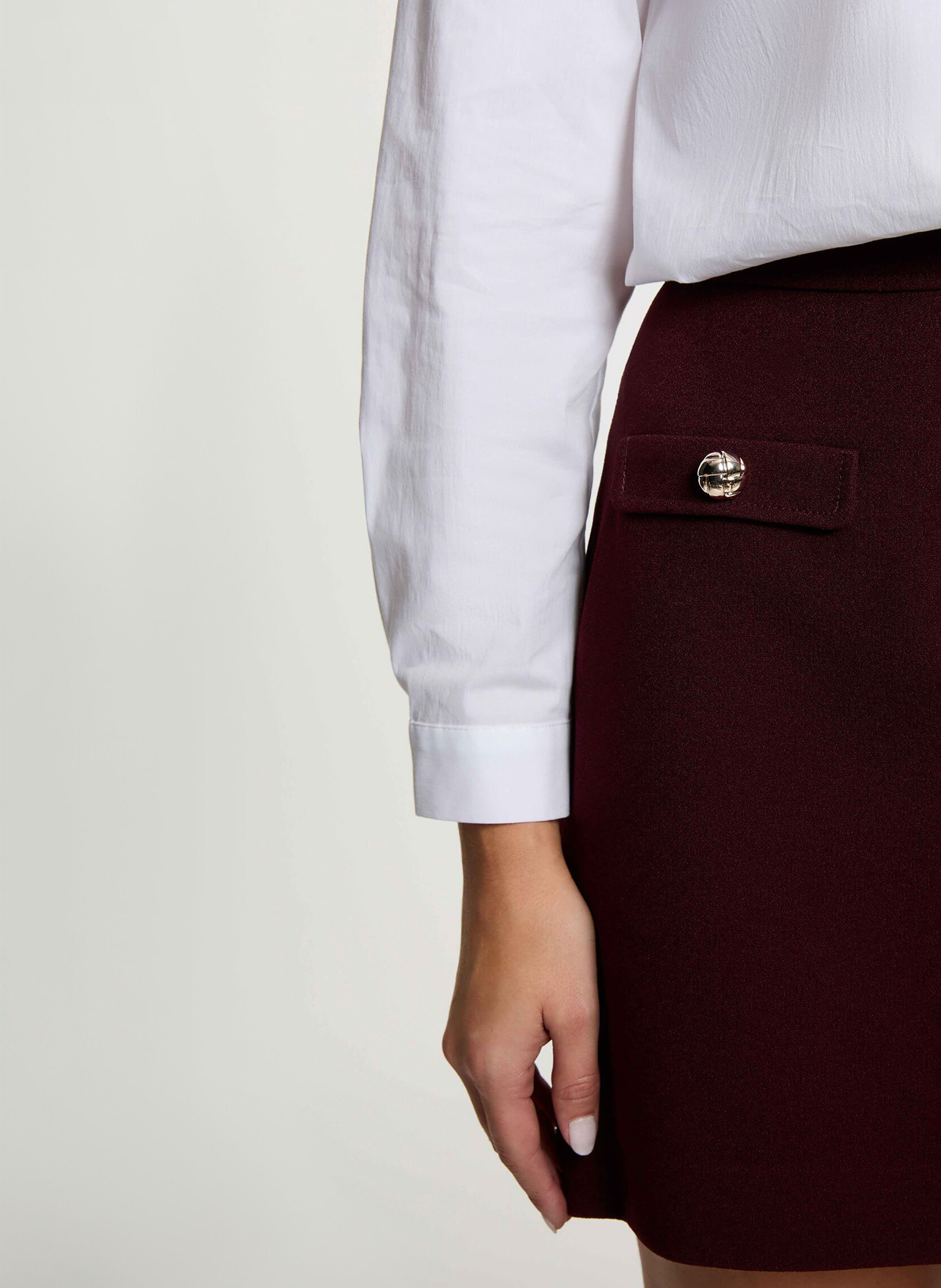 Short straight skirt MORGAN Plums