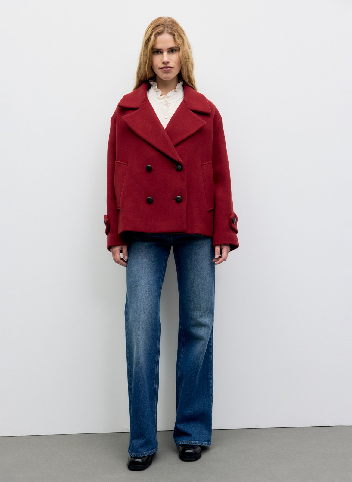 Fitted short dress with American neckline GERARD DAREL Red