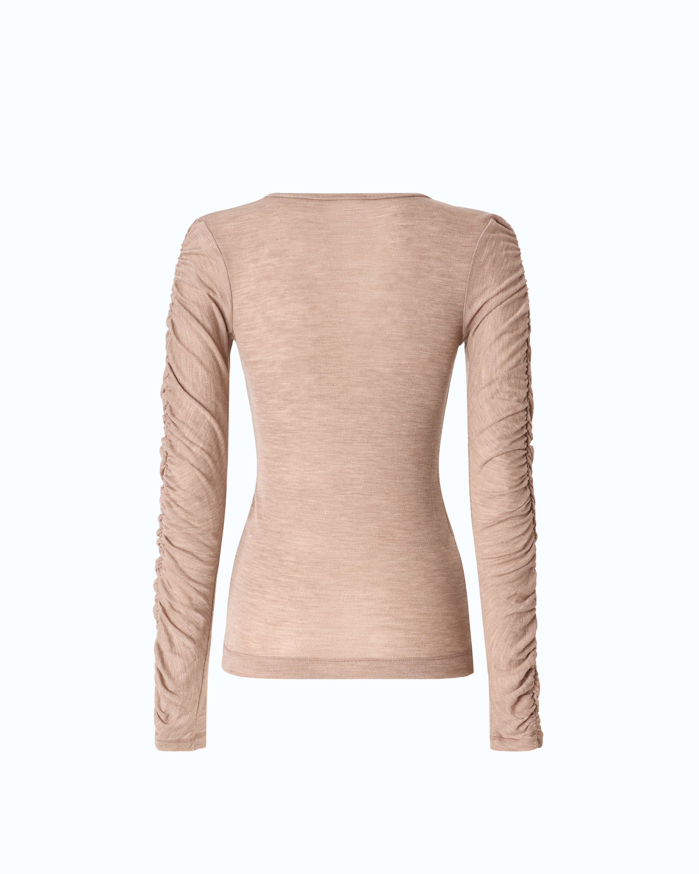 T-shirt à manches froncées PINKO Beige