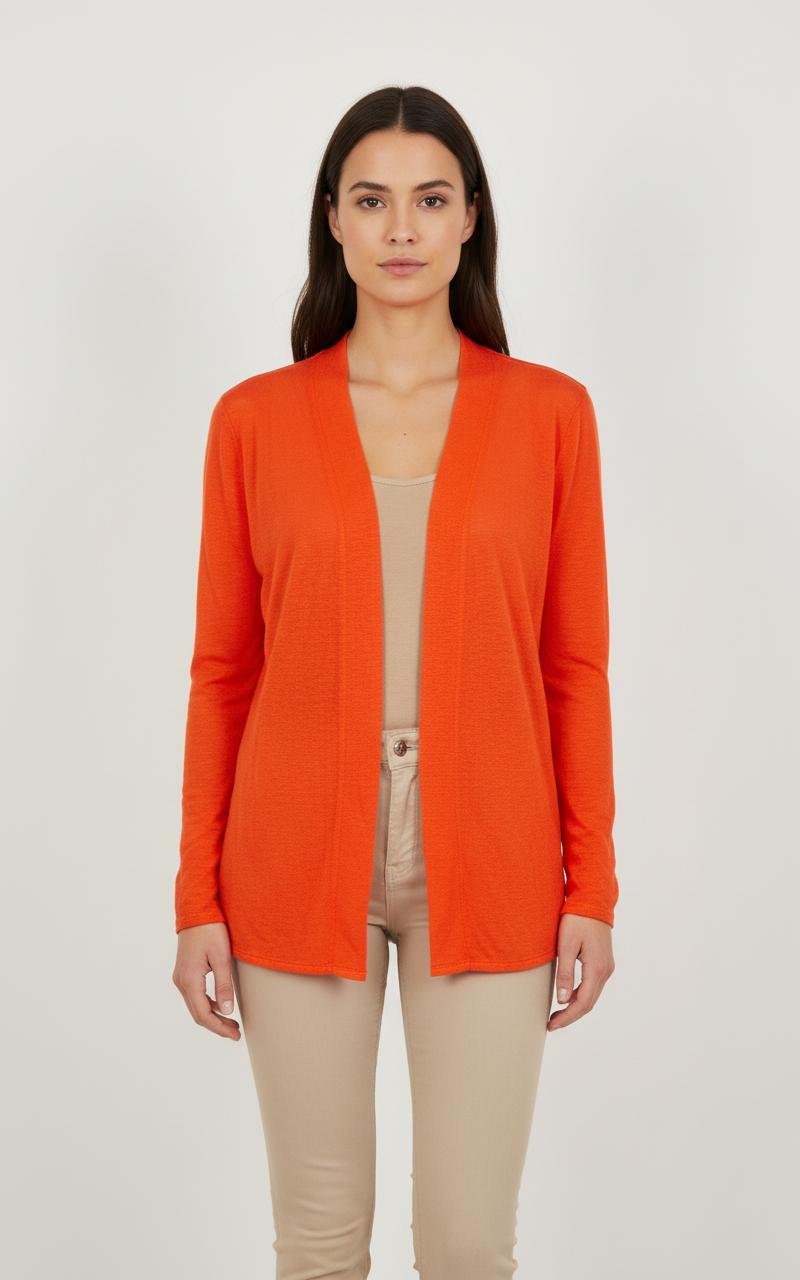 Cardigan MAJESTIC FILATURES - SECONDE MAIN Orange