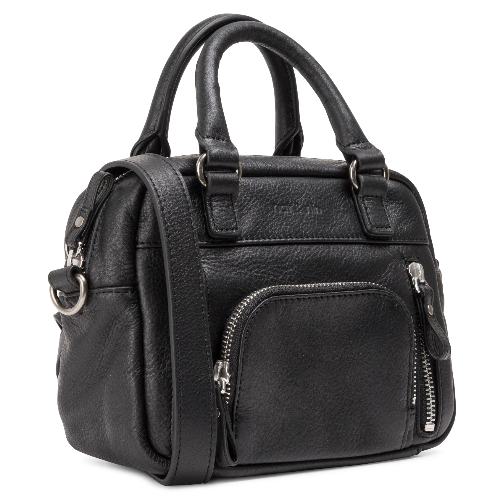 Mini sac à main multipoches en cuir NAT & NIN Noir