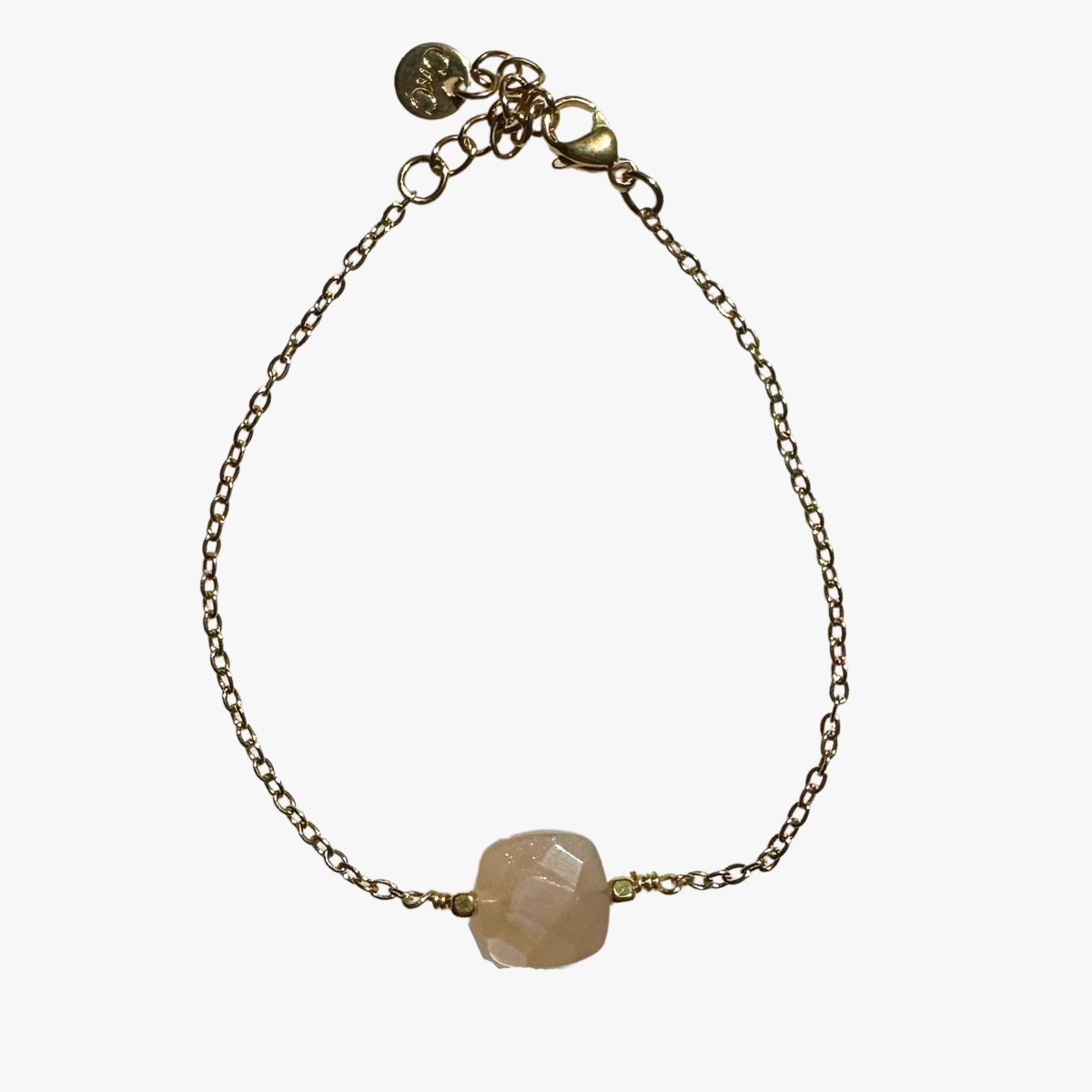 Orange moonstone bracelet GINANDGER Blue