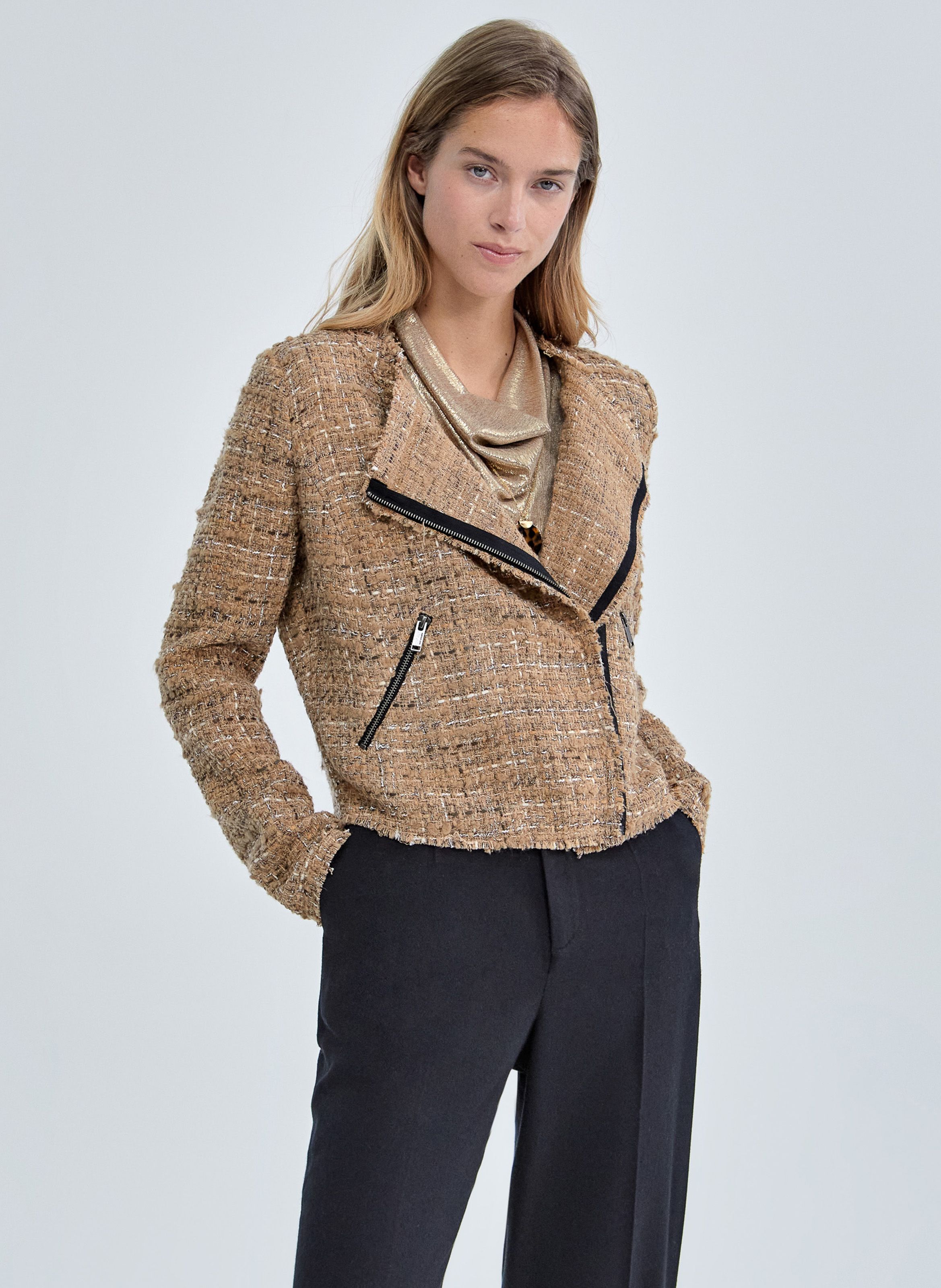 Blazer clearance dorado mujer